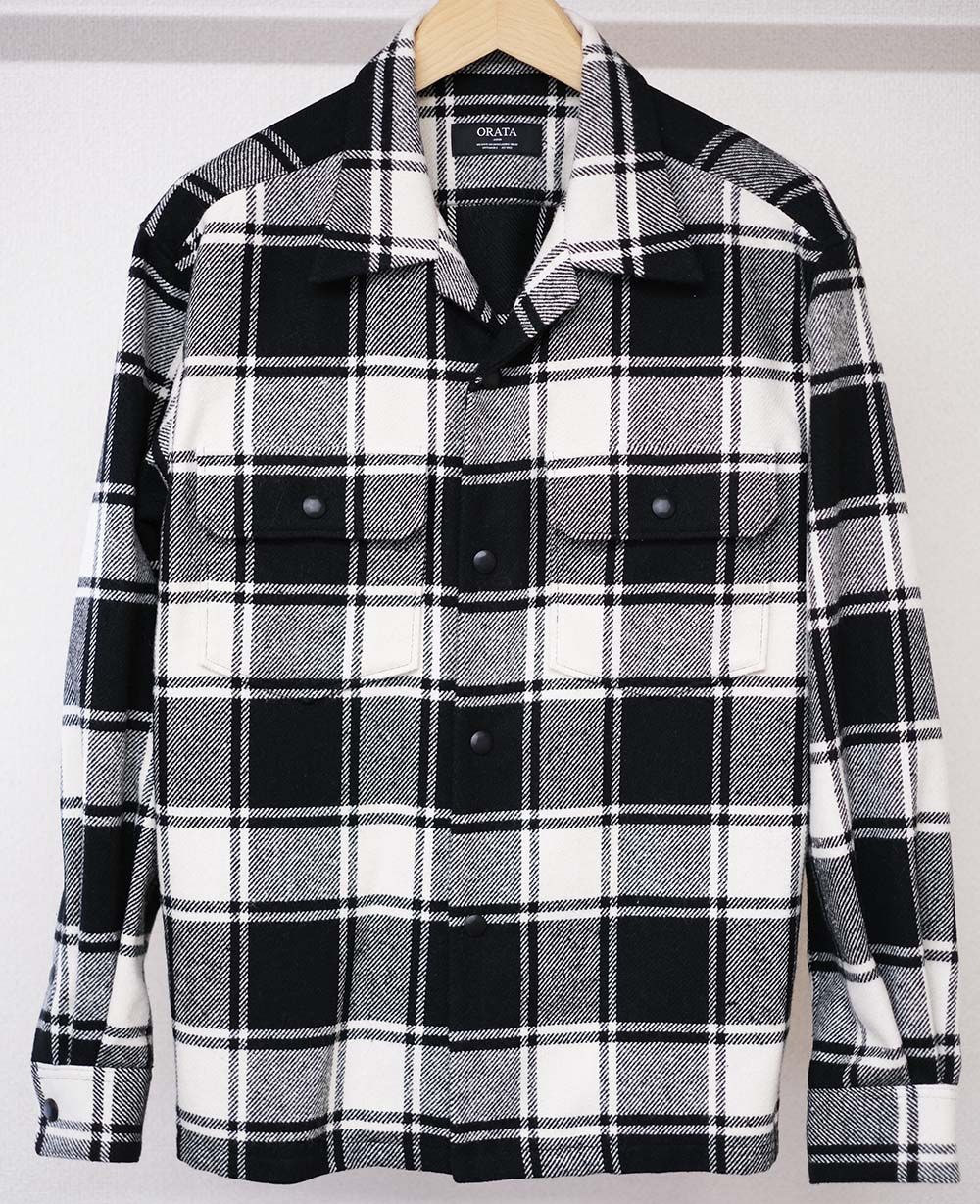 HEAVY FLANNEL JK / OR1-SH-002 / チェックシャツジャケット / ブラック