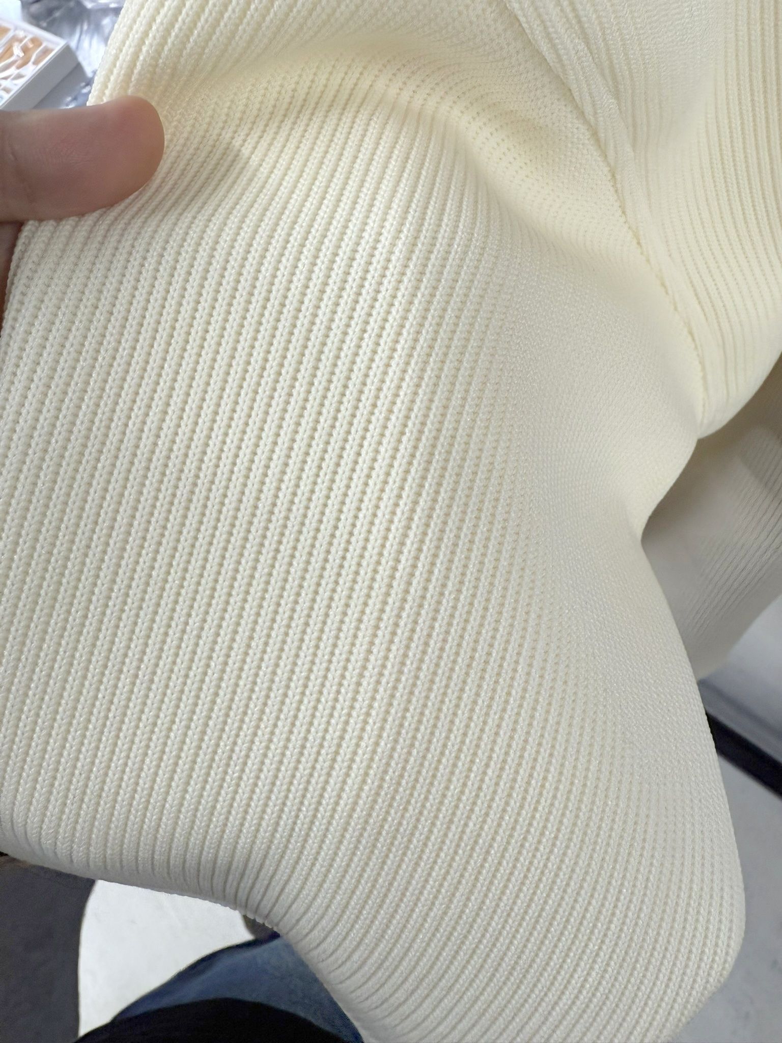 AZE MILITARY DROP TRAINER / RC39-C-003 / 高機能畦編みニットトレーナー / オフホワイト (1月下旬入荷予定)