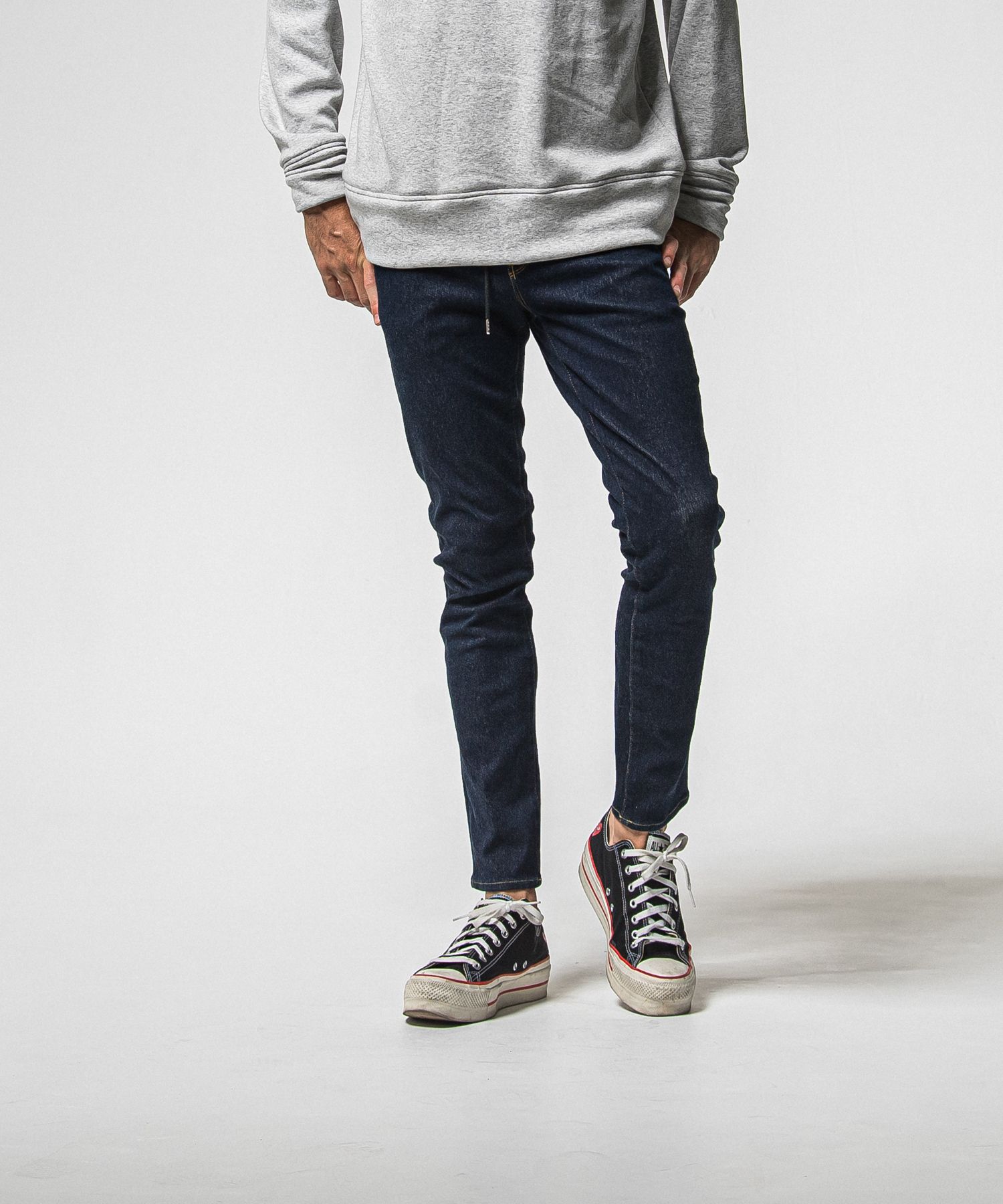 MICK DENIM JERSEY / BASIC-ST-020 / デニムジャージテーパードパンツ / インディゴワンウォッシュ (12月上旬入荷予定)