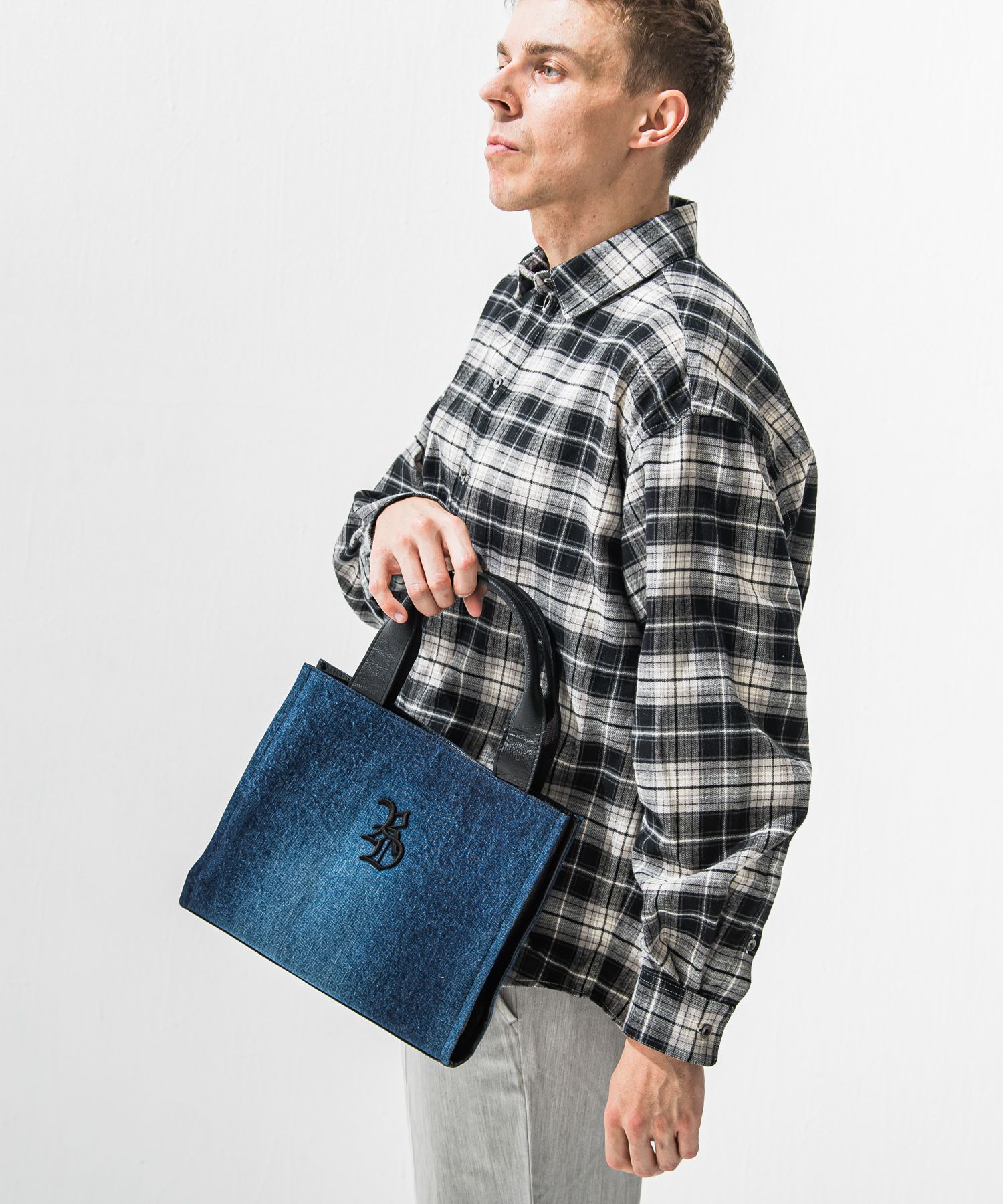 DENIM MIDDLE TOTE BAG / RC42-BAG-004RD / デニムミドルトートバッグ / デニム (12月上旬入荷予定)