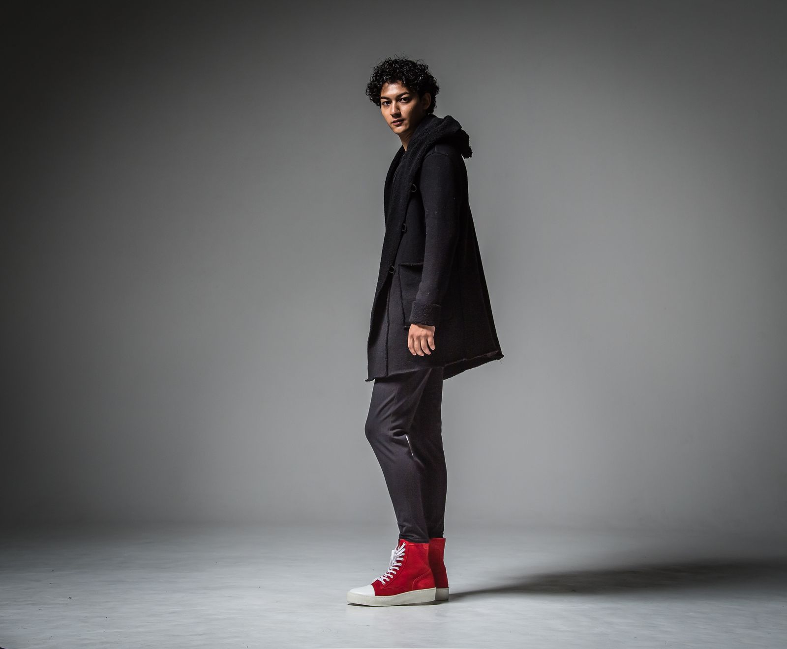 BOA HOODIE COAT / RC30-C-007 / ボアフーディーコート / ブラック