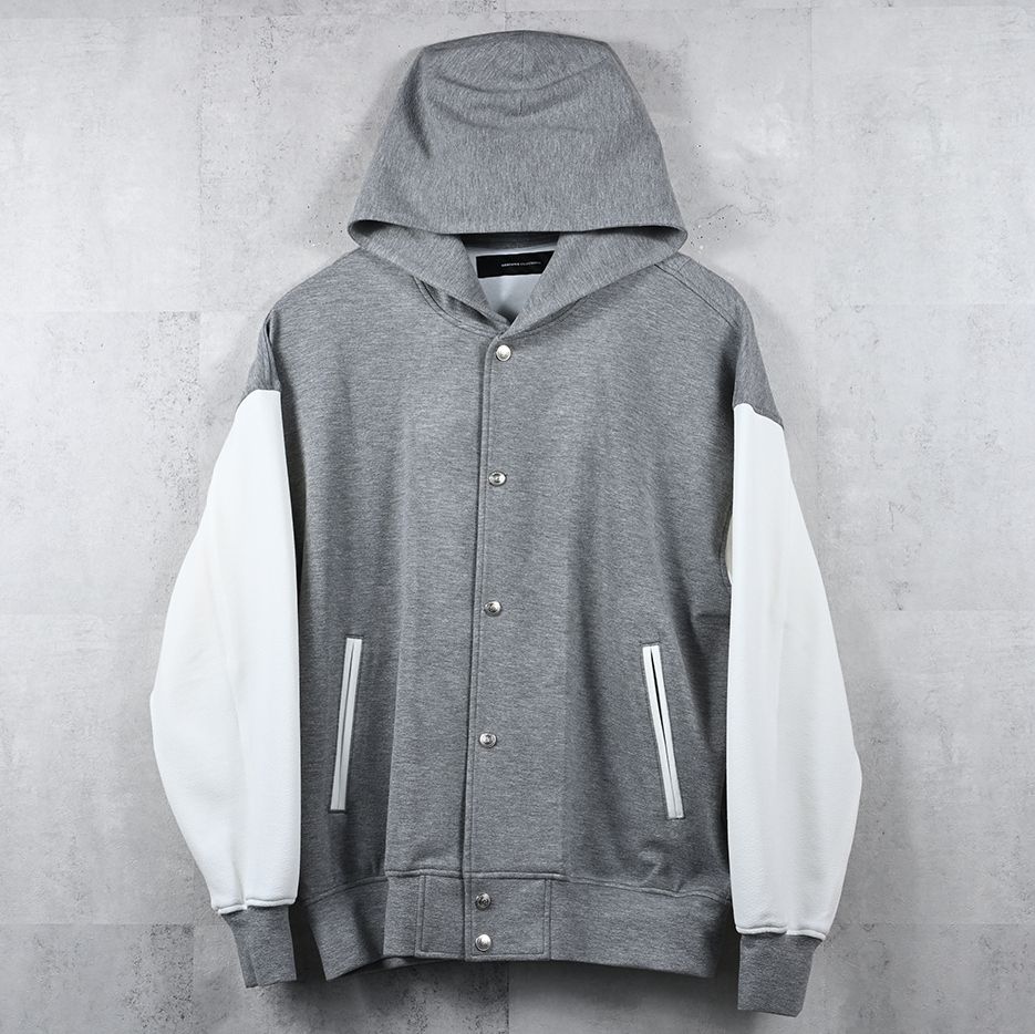 BLISTER VARSITY HOODIE / RC41-C-006 / ライトブリスターニットパーカースタジャン / グレー (8月下旬入荷予定)