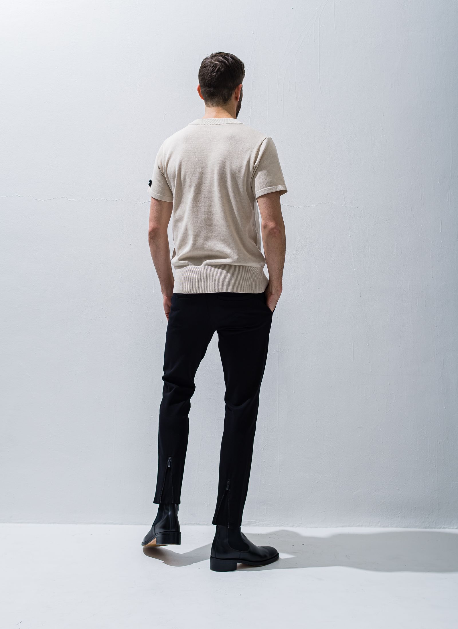 SILK HALF KNT / RC28-K-001 / 無地半袖サマーニット / ベージュ※