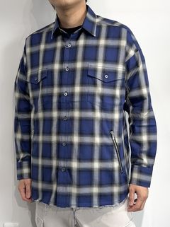OVER GOWN CHECK SHIRTS / RC33-SH-003 / オーバーガウンチェックシャツ / ブルー