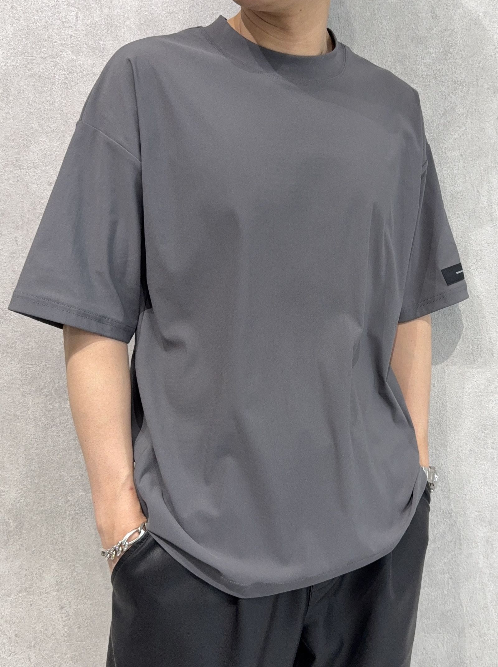 SIDE RC OVER TEE / RC39-T-004 / サイドロゴナイロンビッグTシャツ / グレー