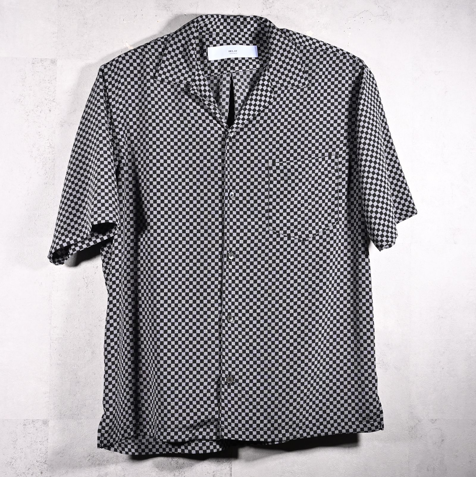 ICHIMATU SHIRTS / DP1-SH-003 / 市松模様半袖シャツ / ブラック×グレー (3月中旬入荷予定)