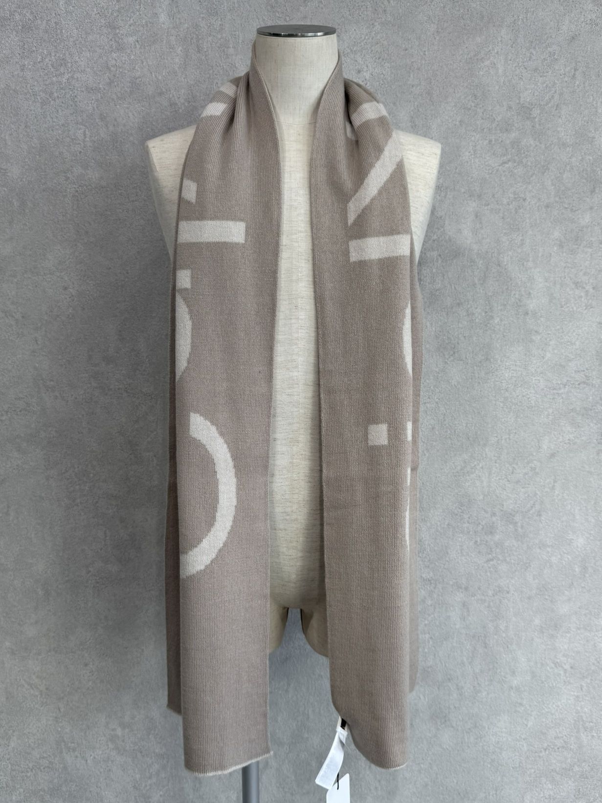 ツートーンウールカシミヤロングマフラー / 4D8030G / 67U(ベージュ)