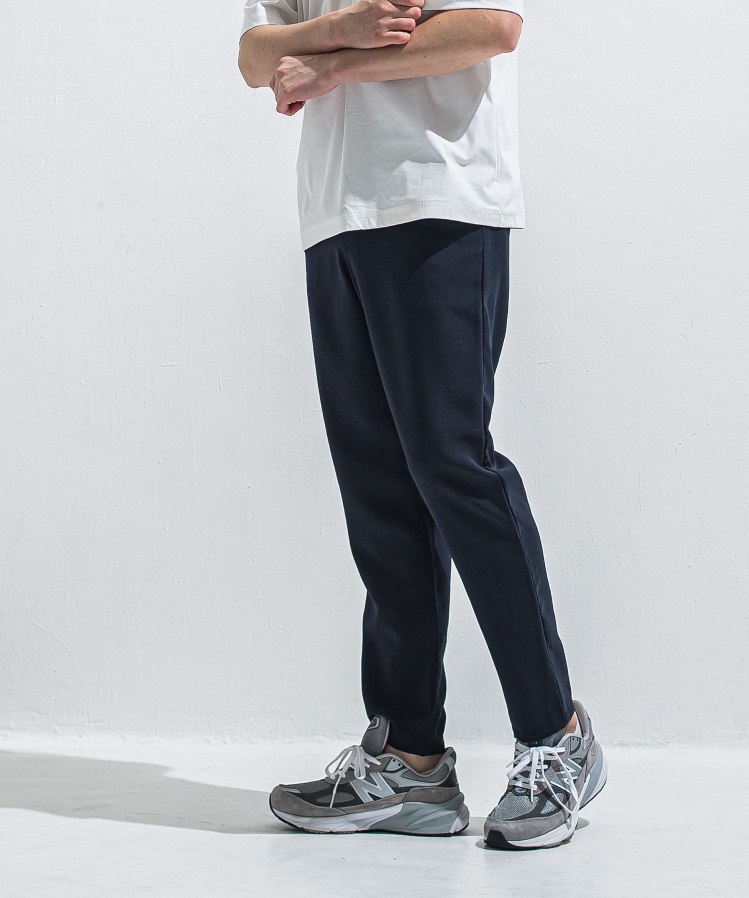 PAT WIDE EASY PANTS / RC40-ST-036BN / ワイドテーパードパンツ / ツイルネイビー (4月中旬入荷予定)