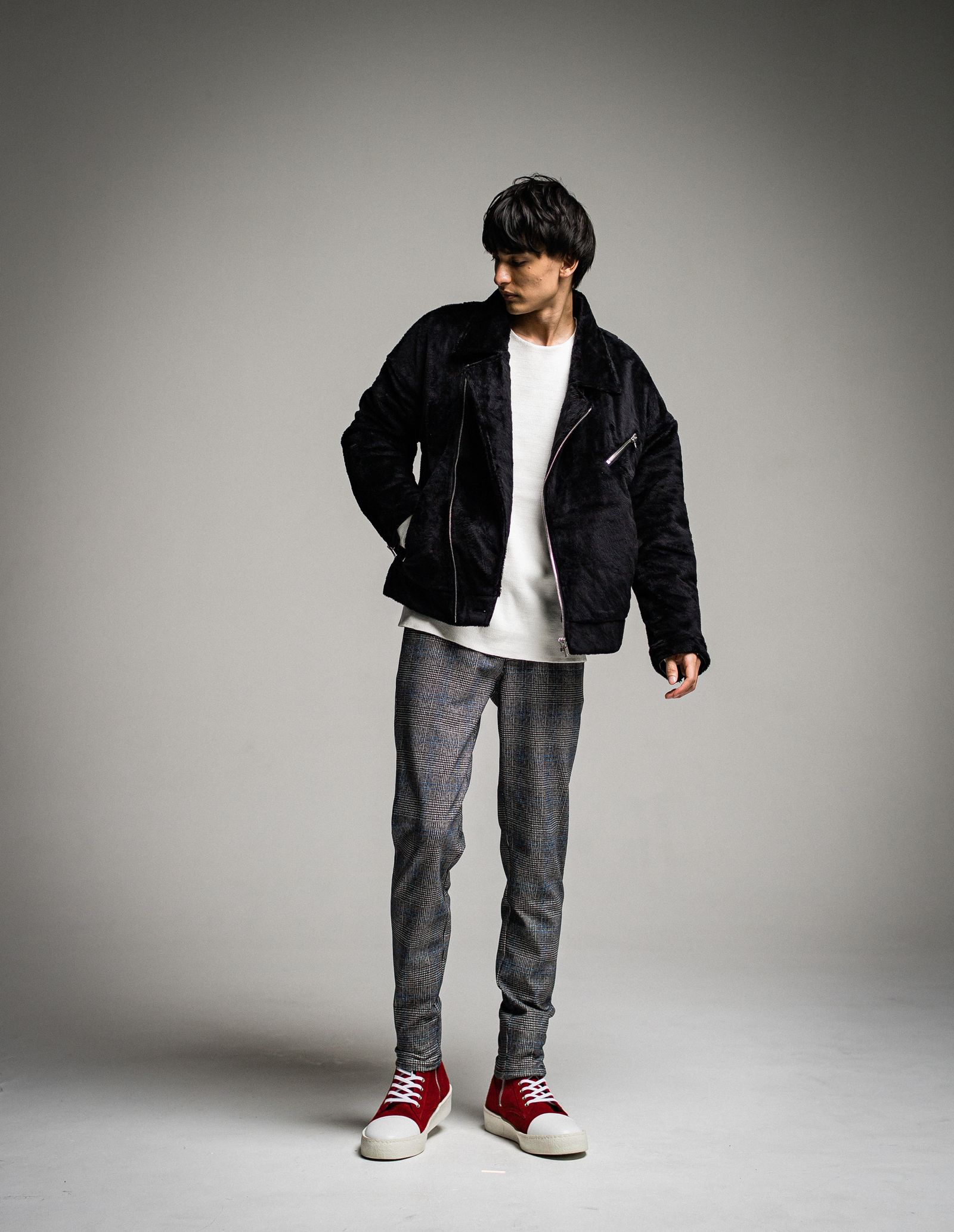 CHRIS EASY HEAT PANTS / RC26-ST-016H / 裏起毛イージーパンツ / グレンチェックブルー