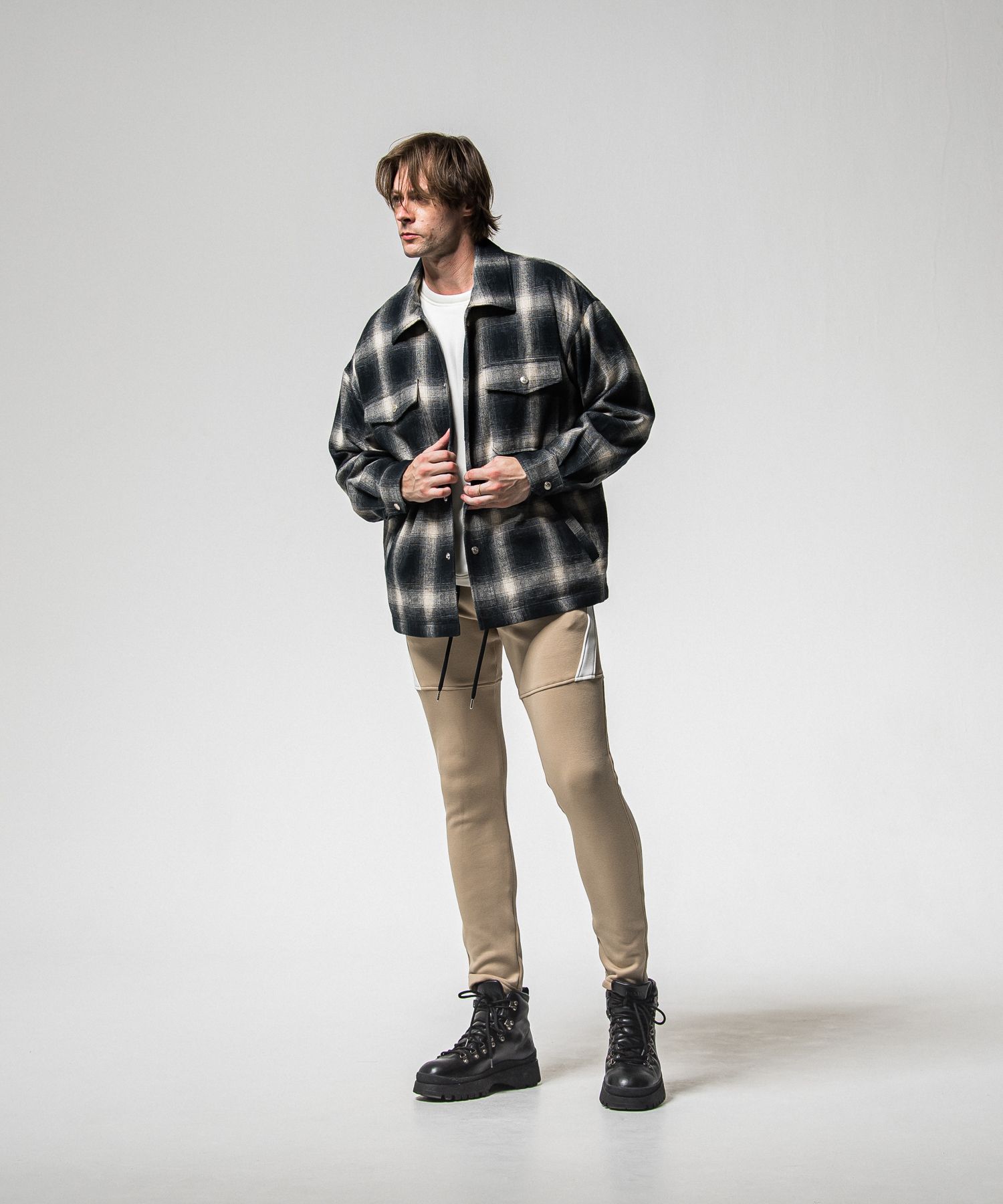 VELOURS FLEECE TYLER PANTS / RC38-ST-026H / 裏起毛スウェットラインパンツ / ブラウン (11月中旬入荷予定)