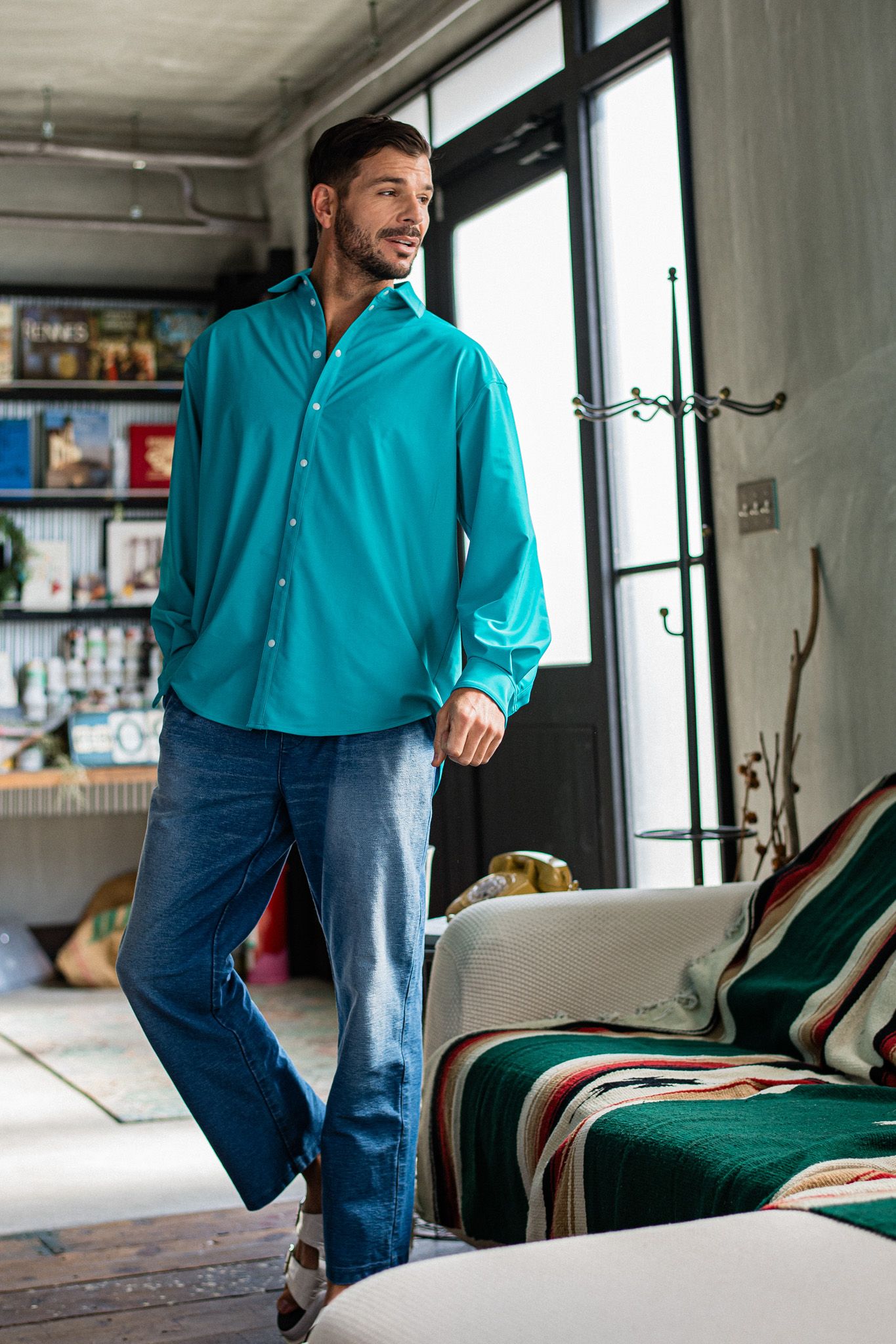EX DENIM JERSEY WIDE PT / RC32-ST-016WTD / デニムジャージーワイドパンツ / ライトインディゴ