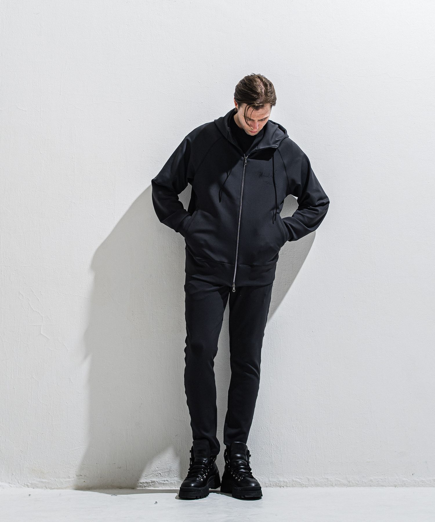 GAVIRIA DB EASY PANTS / DP1-ST-002 / ダンボールジャージイージーパンツ / ブラック (3月中旬入荷予定)