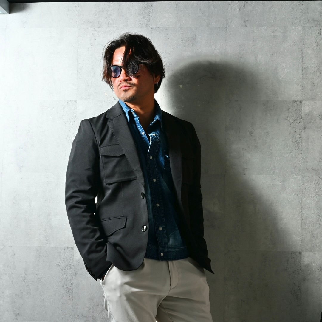 PS-65 JACKET / DP1-JK-002 / ミリタリーテーラードジャケット / ブラック (2月中旬入荷予定)