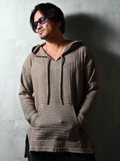 RUSSEL MEXICAN HOODIE / DP1-C-003 / ラッセル織りメキシカンパーカー / ブラウン (3月上旬入荷予定)