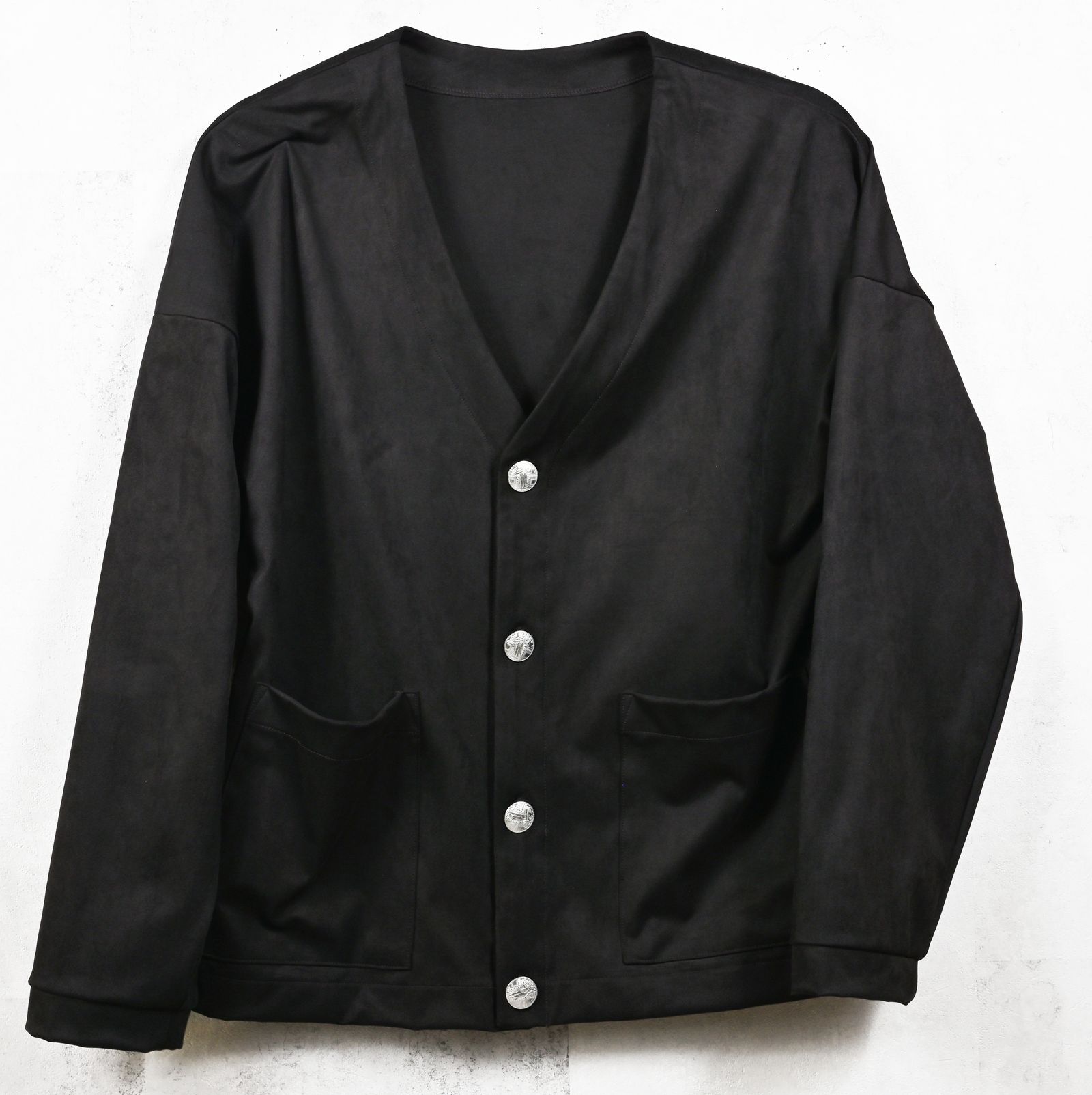 SUEDE CARDIGAN / RC42-JK-004 / スエードカーディガン / ブラック (1月上旬入荷予定)