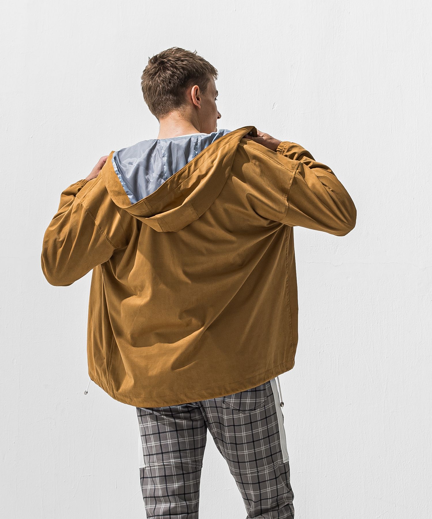 SUEDE COACH HOODIE / RC42-JK-003 / スエードコーチパーカー / ベージュ (12月中旬入荷予定)
