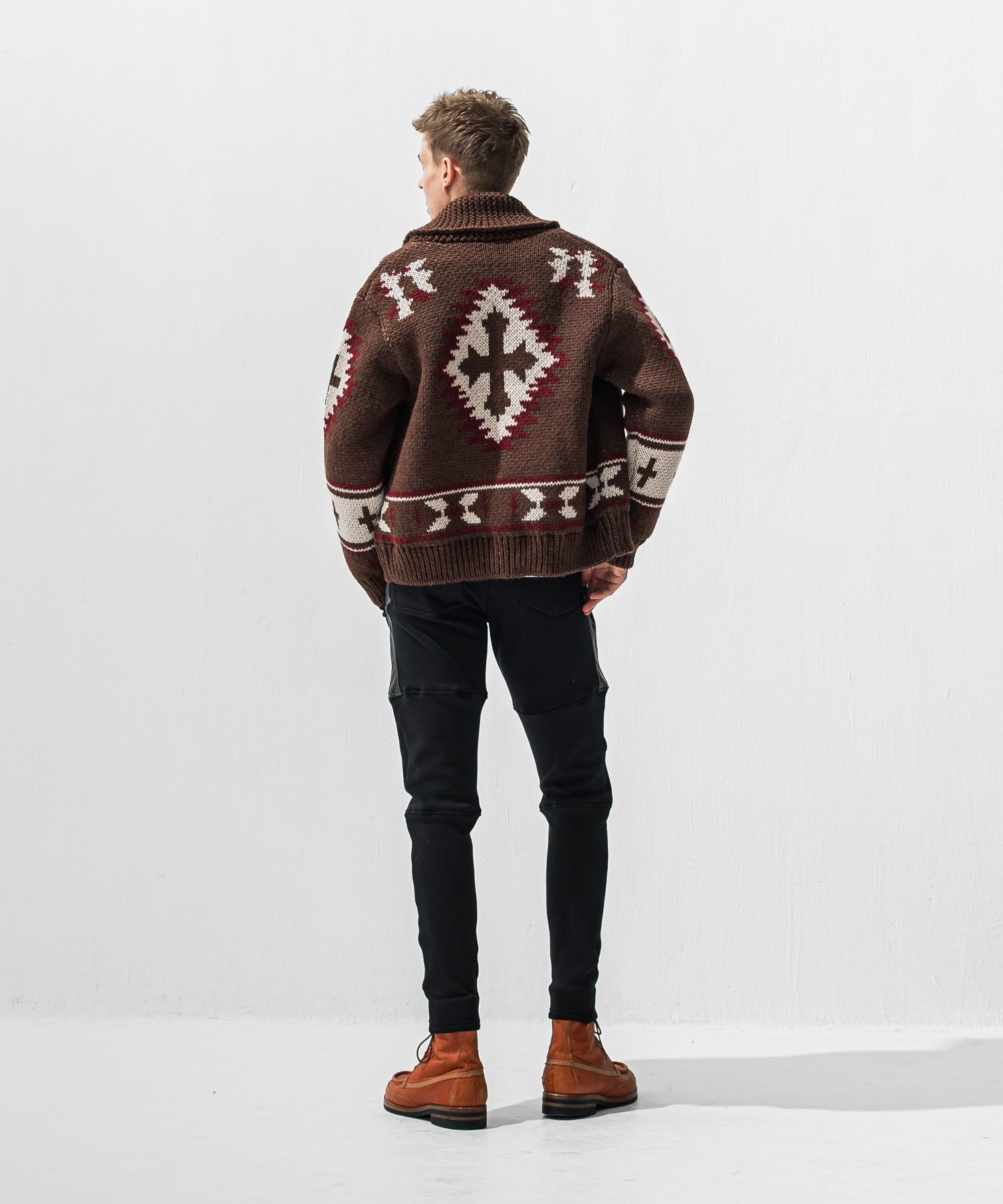 VELOURS FLEECE JT PT / RC42-ST-045 / 裏起毛切り替えラインタックパンツ / ブラック (11月中旬入荷予定)