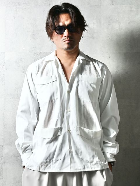 GUAYABERA SHIRTS / DP1-SH-002 / キューバシャツ / ホワイト (3月中旬入荷予定)