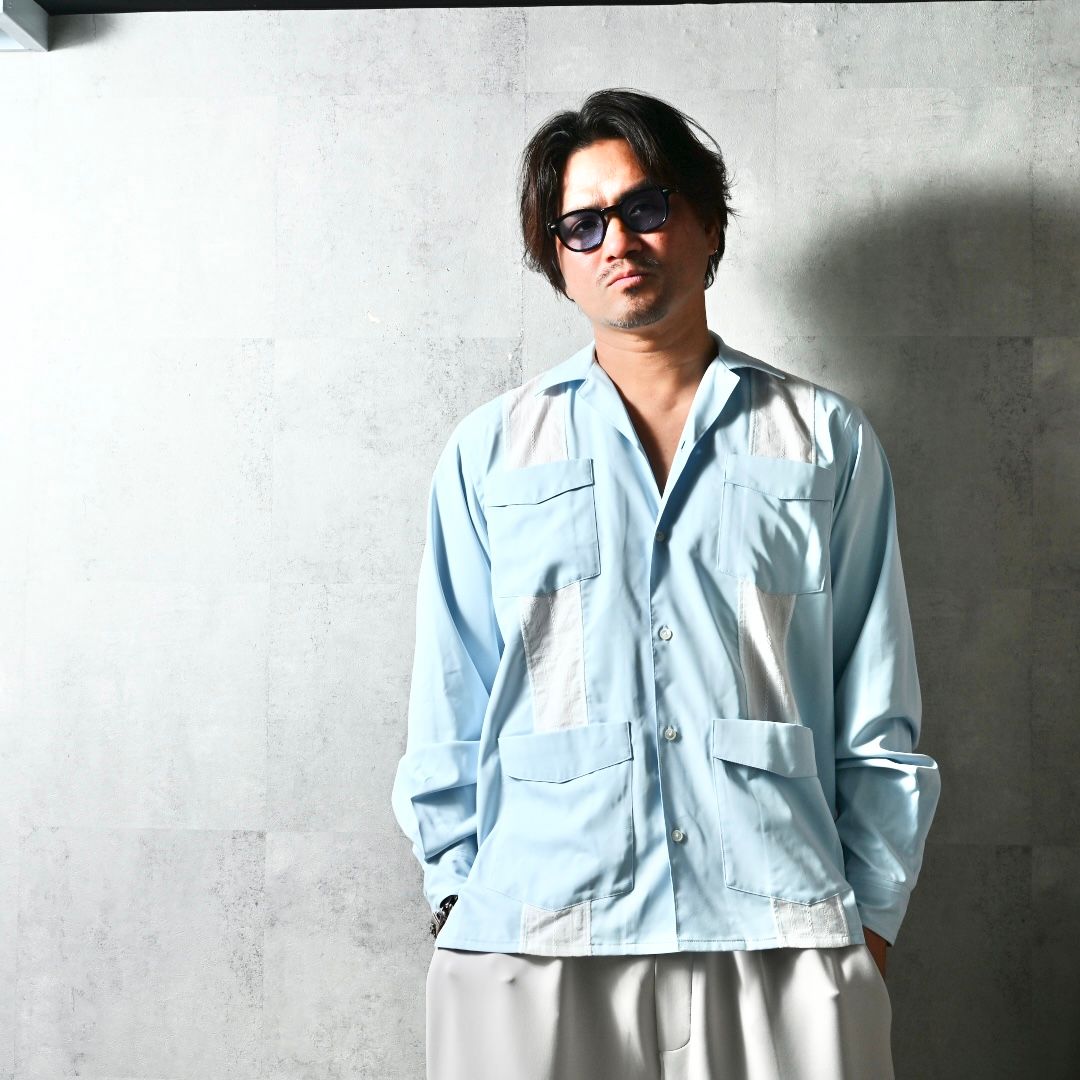 GUAYABERA SHIRTS / DP1-SH-002 / キューバシャツ / サックス (3月中旬入荷予定)