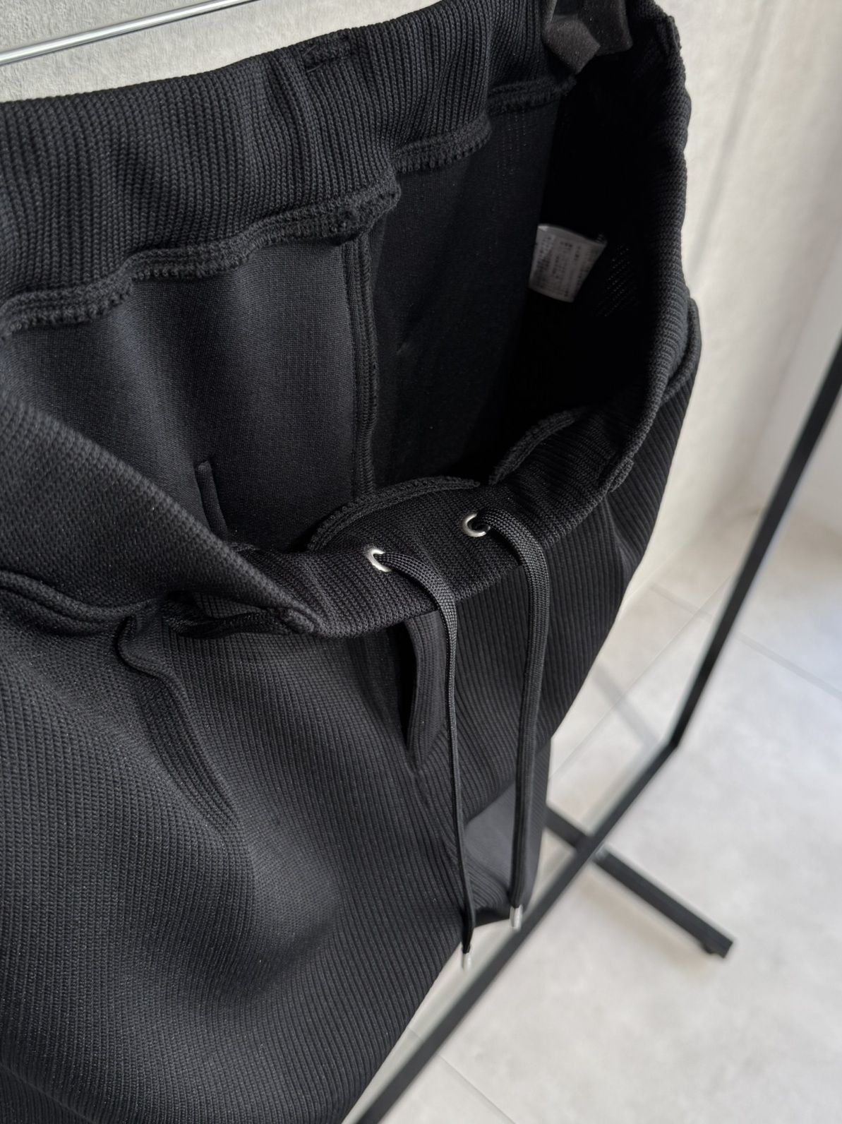 AZE WIDE TUCK PANTS / RC39-ST-016WT2 / 高機能畦編みニットワイドタックパンツ / ブラック