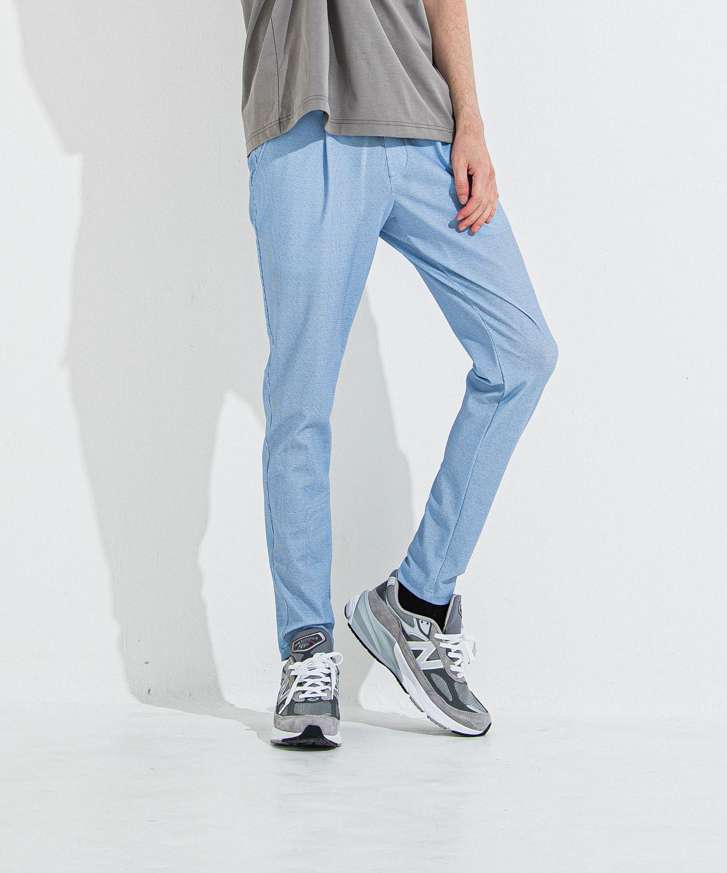 CHRIS EASY TUCK  PANTS / RC36-ST-016T / イージータックパンツ / チェックサックス