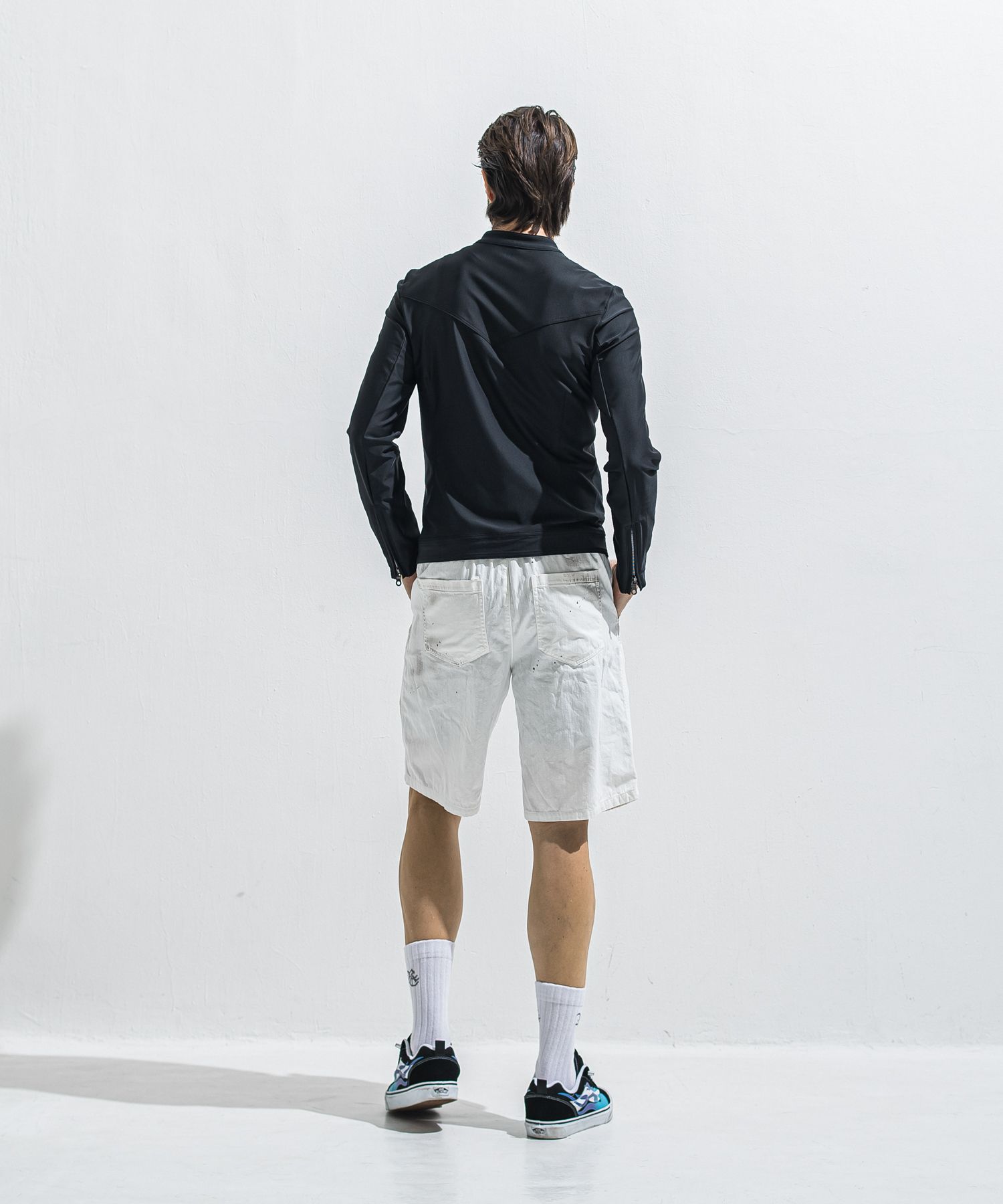 DOUBLE KNEE SHORTS / RC40-HP-007 / ダブルニーデニムハーフパンツ / ホワイト (6月上旬入荷予定)