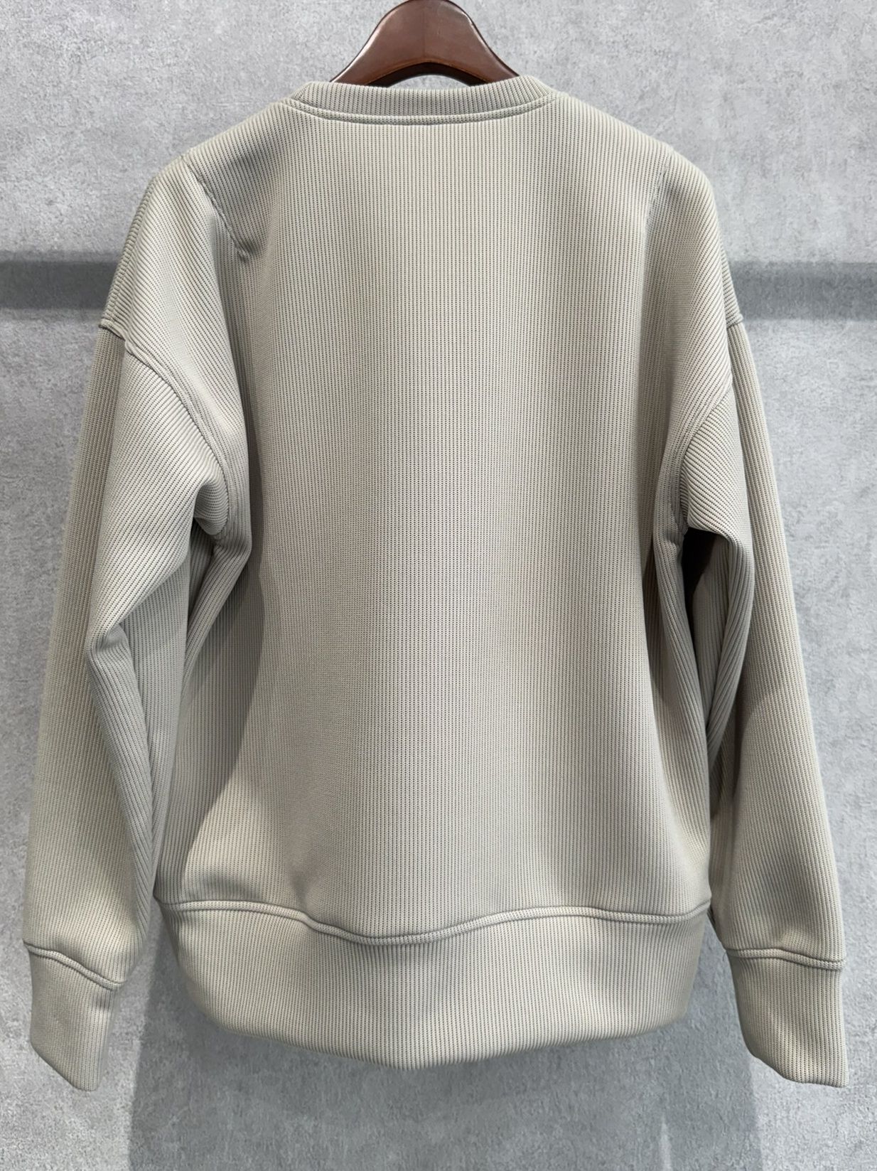 AZE MILITARY DROP TRAINER / RC39-C-003 / 高機能畦編みニットトレーナー / グレージュ