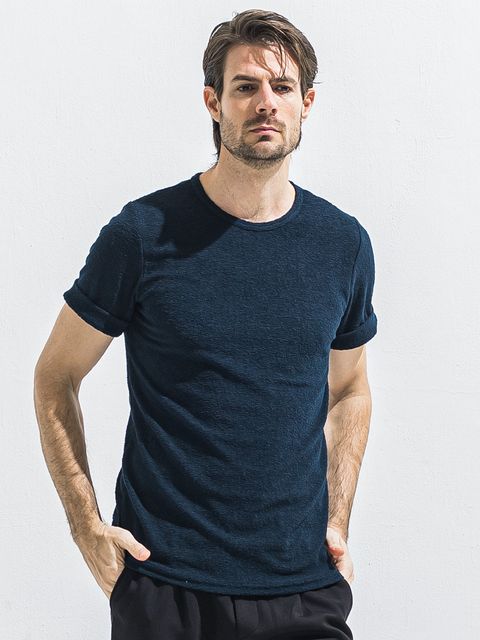 PILE ROLL UP TEE / RC40-T-001 / パイルロールアップTシャツ / ネイビー (4月中旬入荷予定)