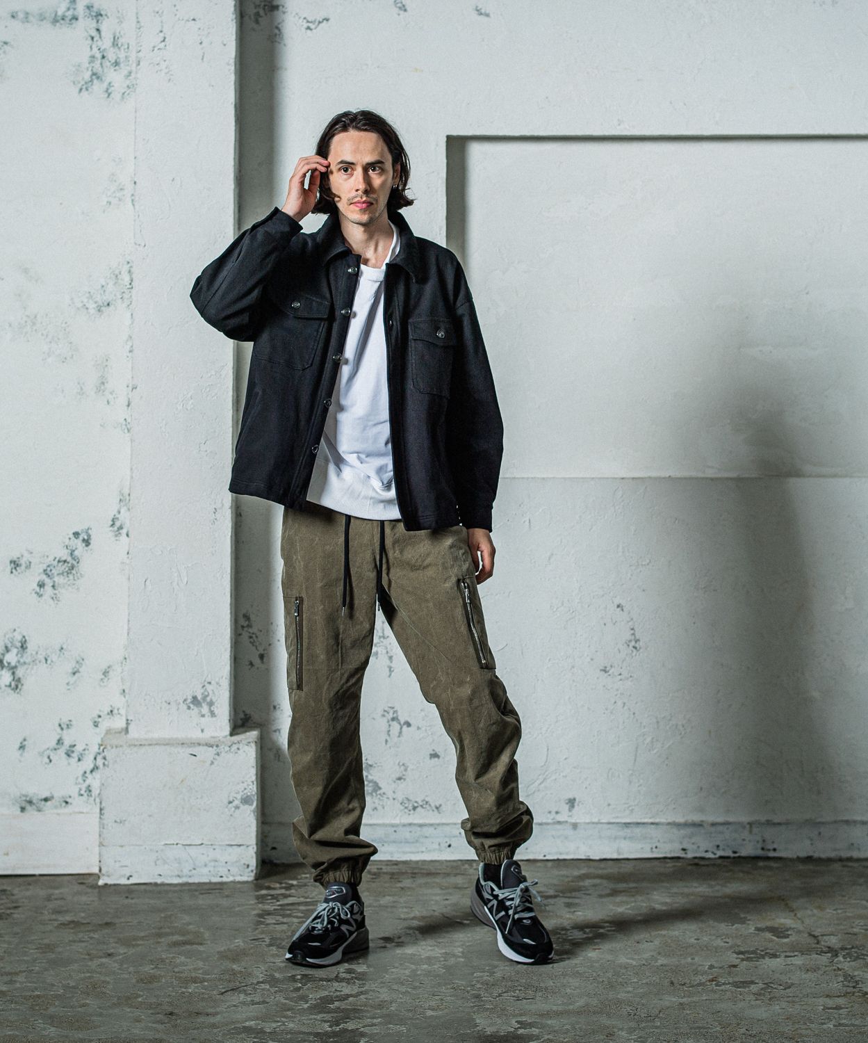 DAVID CARGO PANTS / RC35-ST-040 / ミリタリー裾ゴムカーゴパンツ / ヴィンテージカーキ