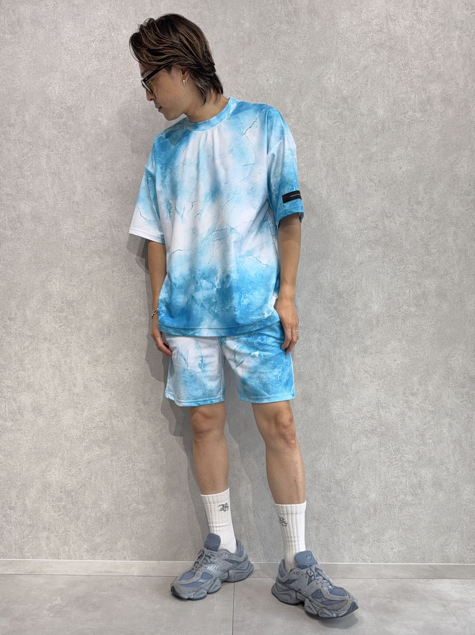RUSH SHORTS / RC36-HP-003 / ラッシュガードショーツ / マーブルブルー