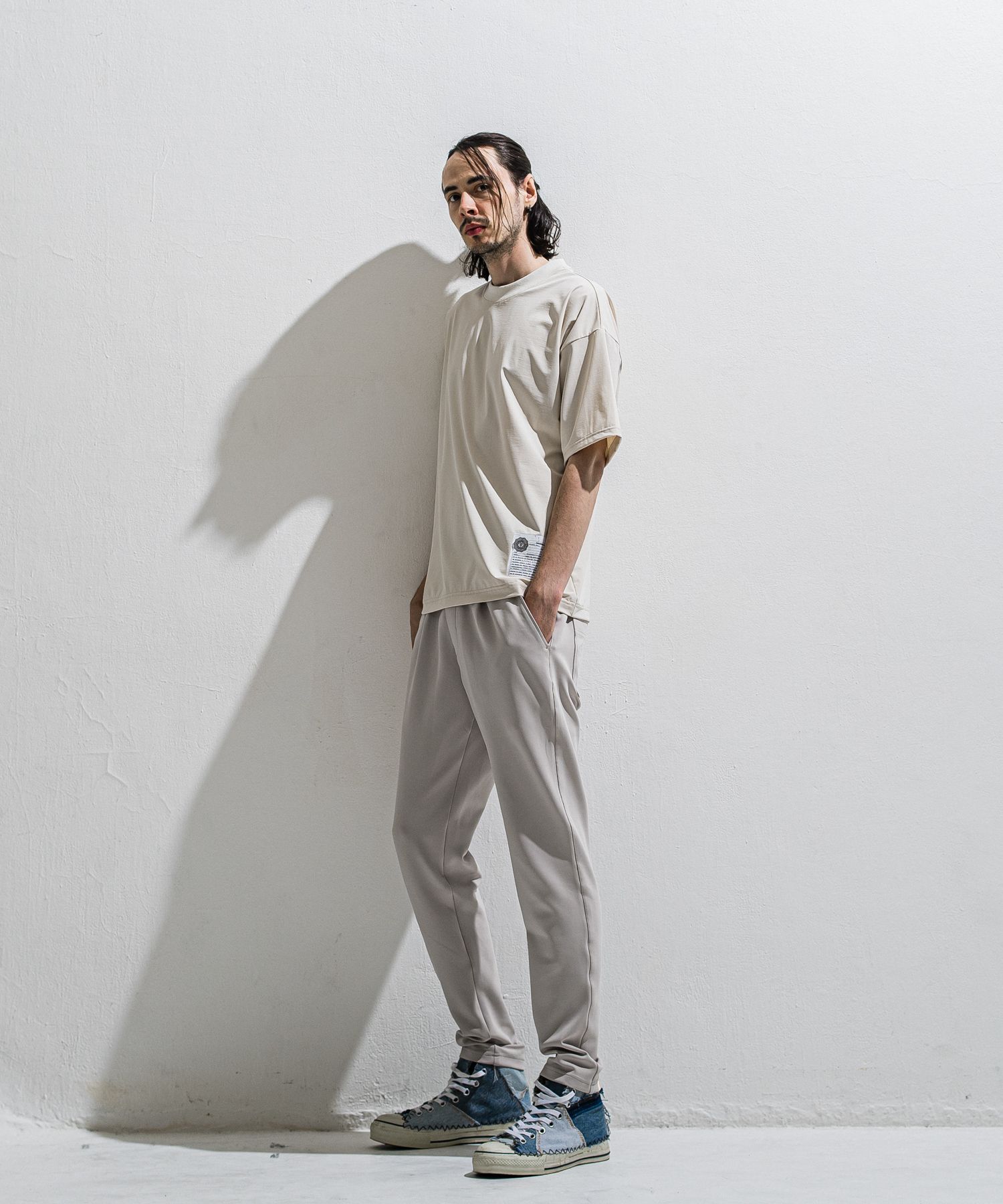 WILL OVER NYLON T / DP1-T-002 / ウィルプリントナイロンビッグTシャツ / グレージュ (4月上旬入荷予定)