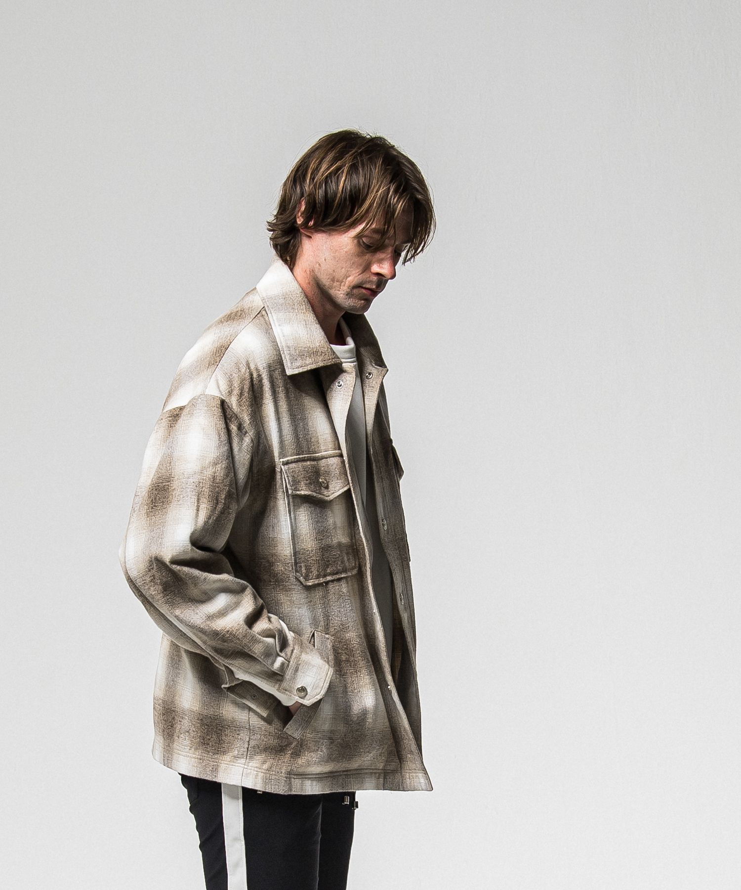 FLANNEL CHECK JK / RC38-JK-007 / フランネルチェックCPOジャケット / ブラウン (10月中旬入荷予定)