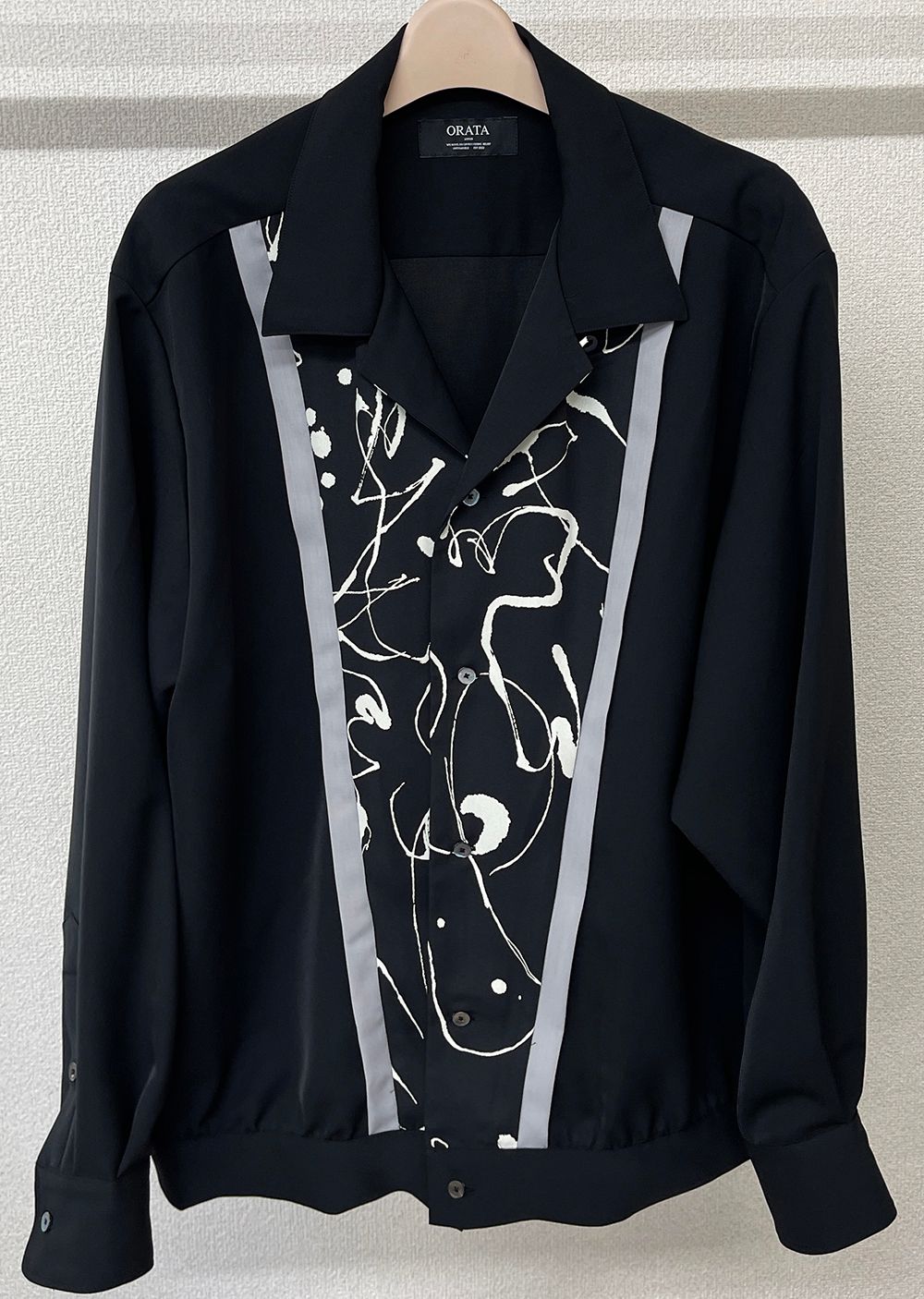 ROCKA PAINT LONG SLEEVE SHIRT / OR2-SH-002 / 長袖シャツ / ブラック (6月中旬入荷予定)
