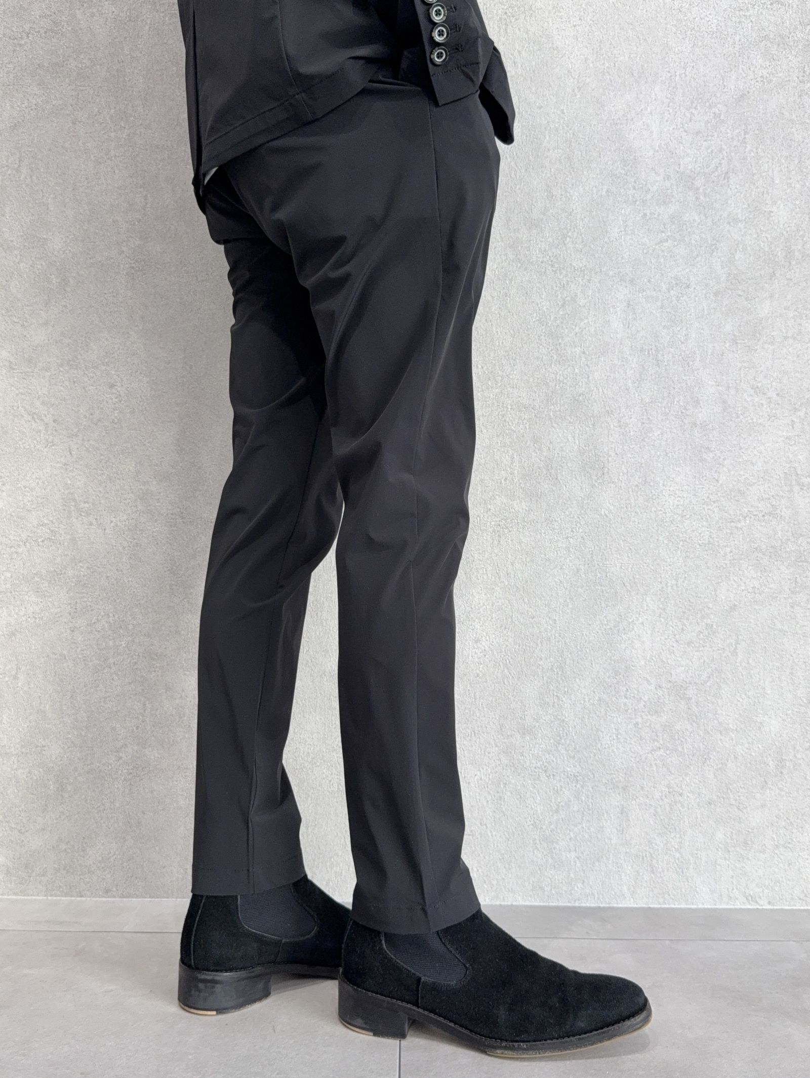 ストレッチナイロンセットアップ / uso-26062,usb-26062 / ブラック(無地)