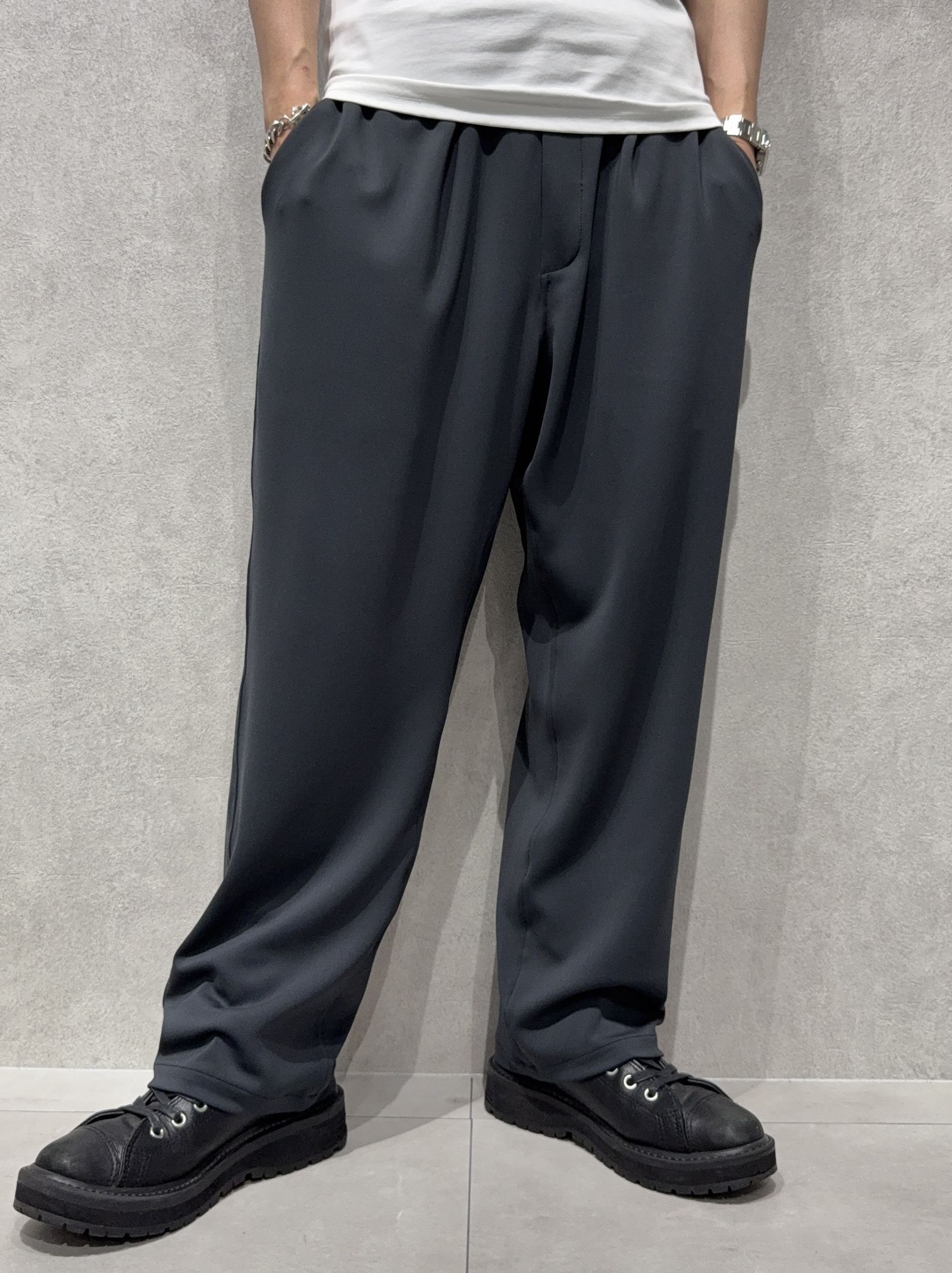 EMILIO DB WIDE PANTS / DP1-ST-003 / ダンボールジャージスーパーワイドパンツ / ブラック