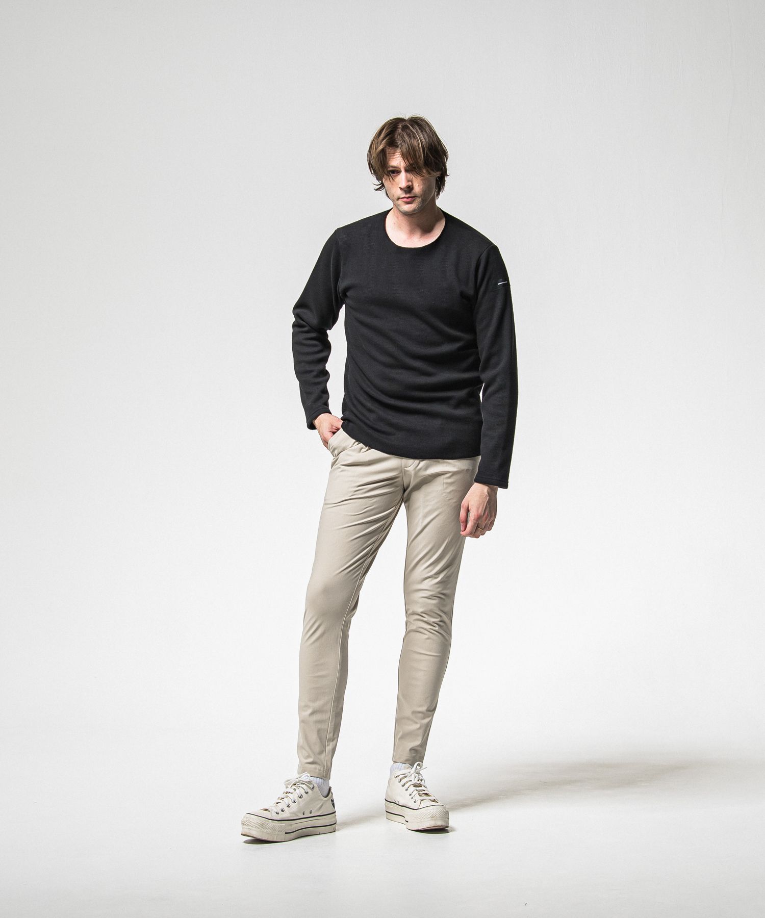 CHRIS EASY HEAT TUCK PANTS / RC38-ST-016HT / 裏起毛ワンタックスラックスイージーパンツ / グレージュ (10月下旬入荷予定)