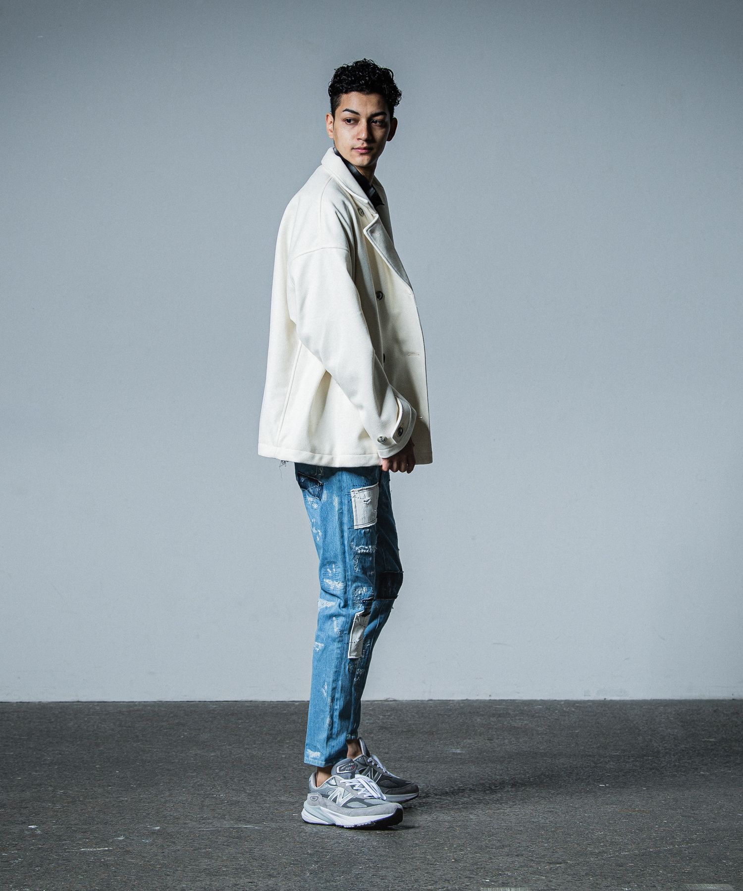 MICK DENIM JERSEY / RC33-ST-020 / デニムジャージテーパードパンツ / ライトインディゴリメイク