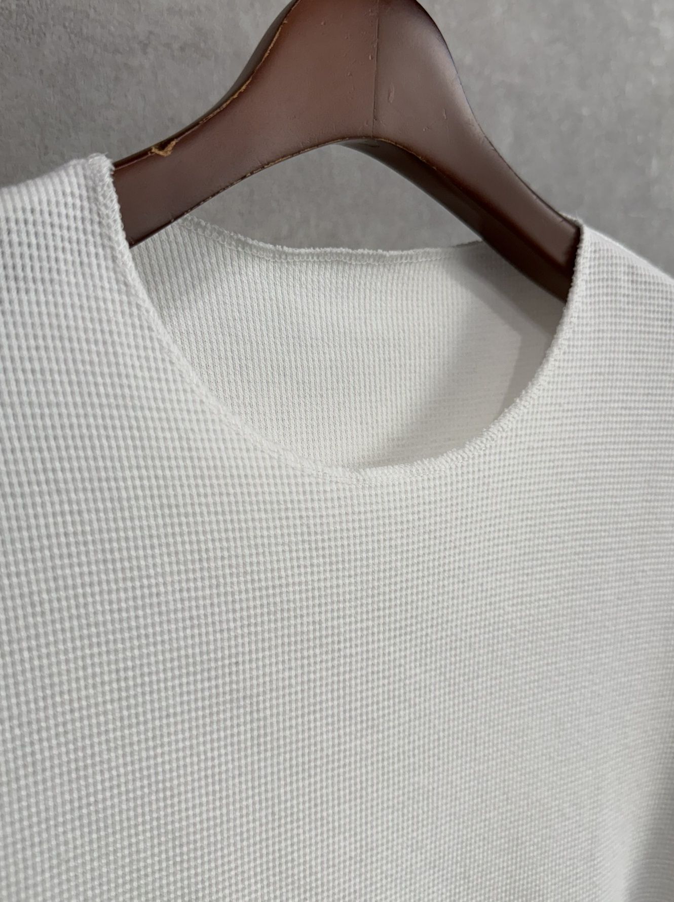 CUT OFF THERMAL TEE / RC39-T-003 / サーマルロールアップTシャツ / ホワイト