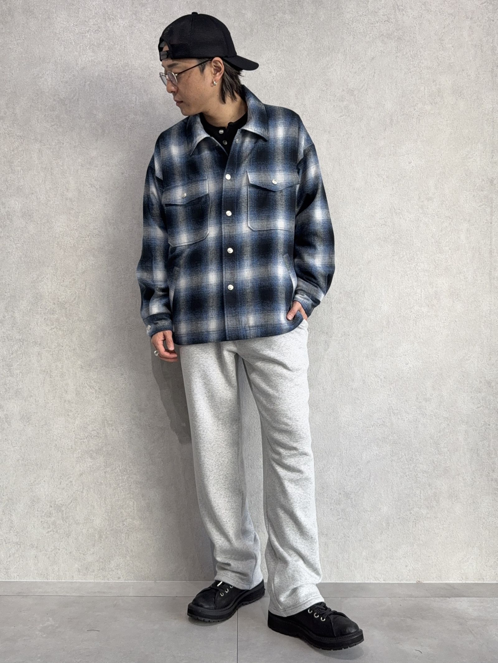 FLANNEL CHECK JK / RC38-JK-007 / フランネルチェックCPOジャケット / ブルー
