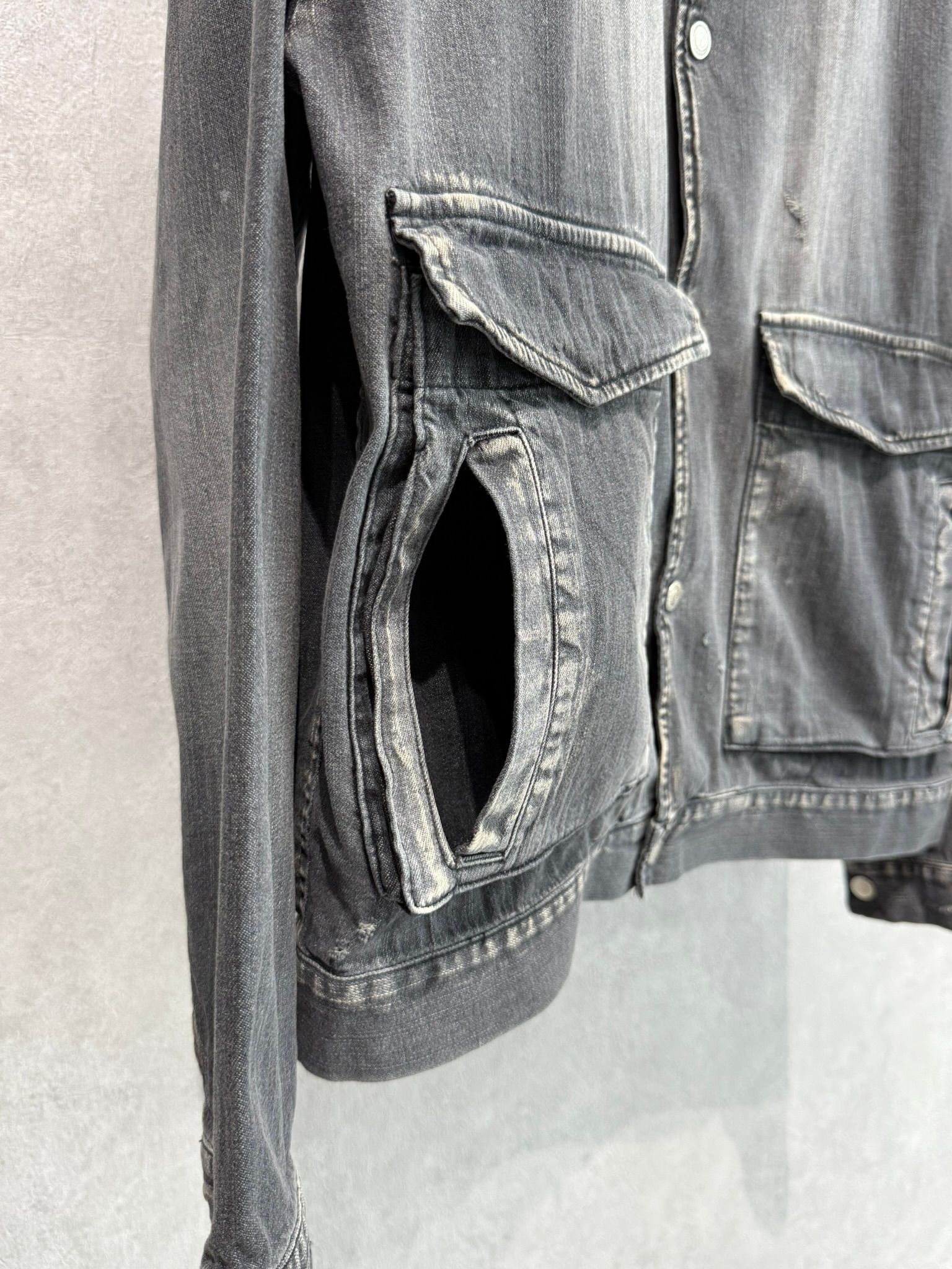 LDENIM AG FLIGHT JACKET / RC37-JK-001 / デニムフライトジャケット / ブラックユーズド