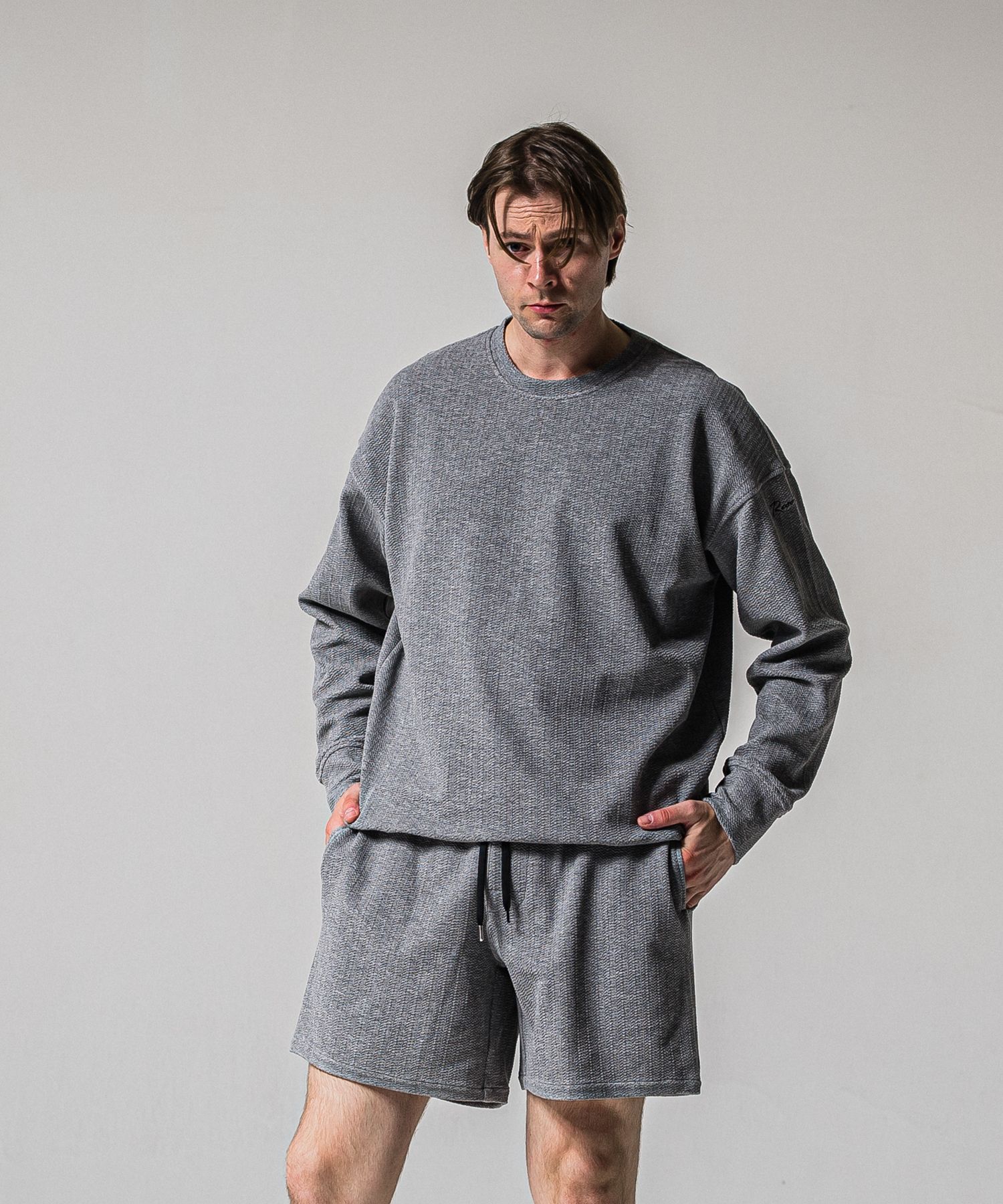 BLISTER TRAINER / RC39-C-004 / ブリスターニットトレーナー / グレー (1月中旬入荷予定)