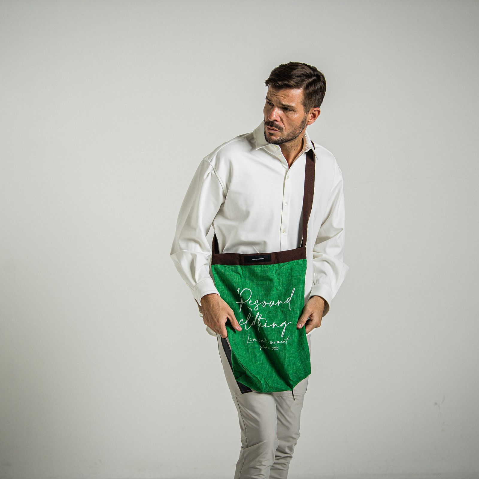 「Lagu×RESOUND」 BLANKET & ECOBAG / RL-BLBAG-1 / ブランケット&ショルダーエコバッグ / グリーン