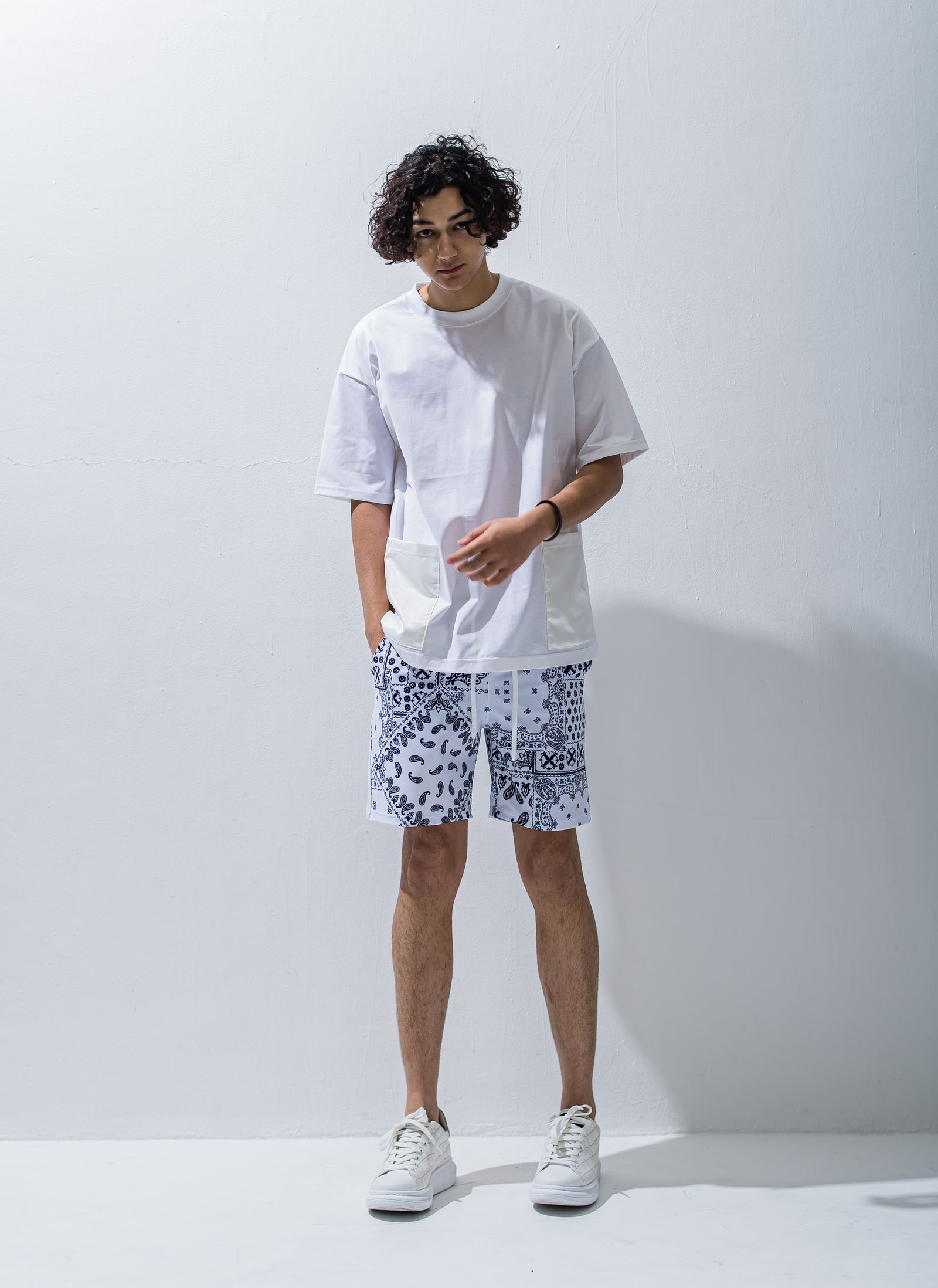 SIDE POCKET OVER TEE / RC28-T-005 / サイドポケットビッグTシャツ / ホワイト