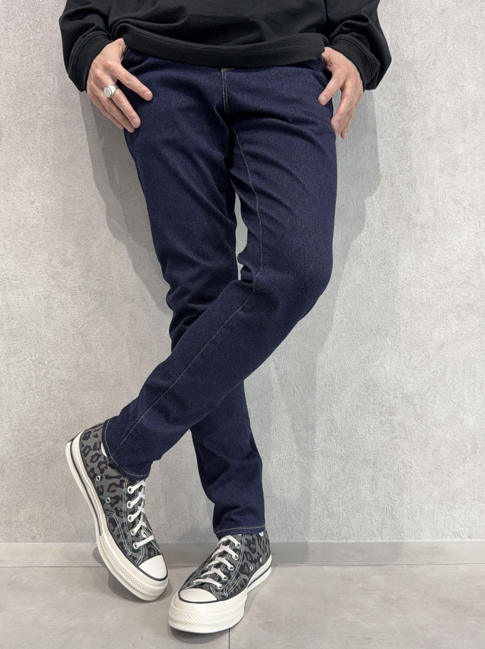 MICK DENIM JERSEY / BASIC-ST-020 / デニムジャージテーパードパンツ / インディゴワンウォッシュ