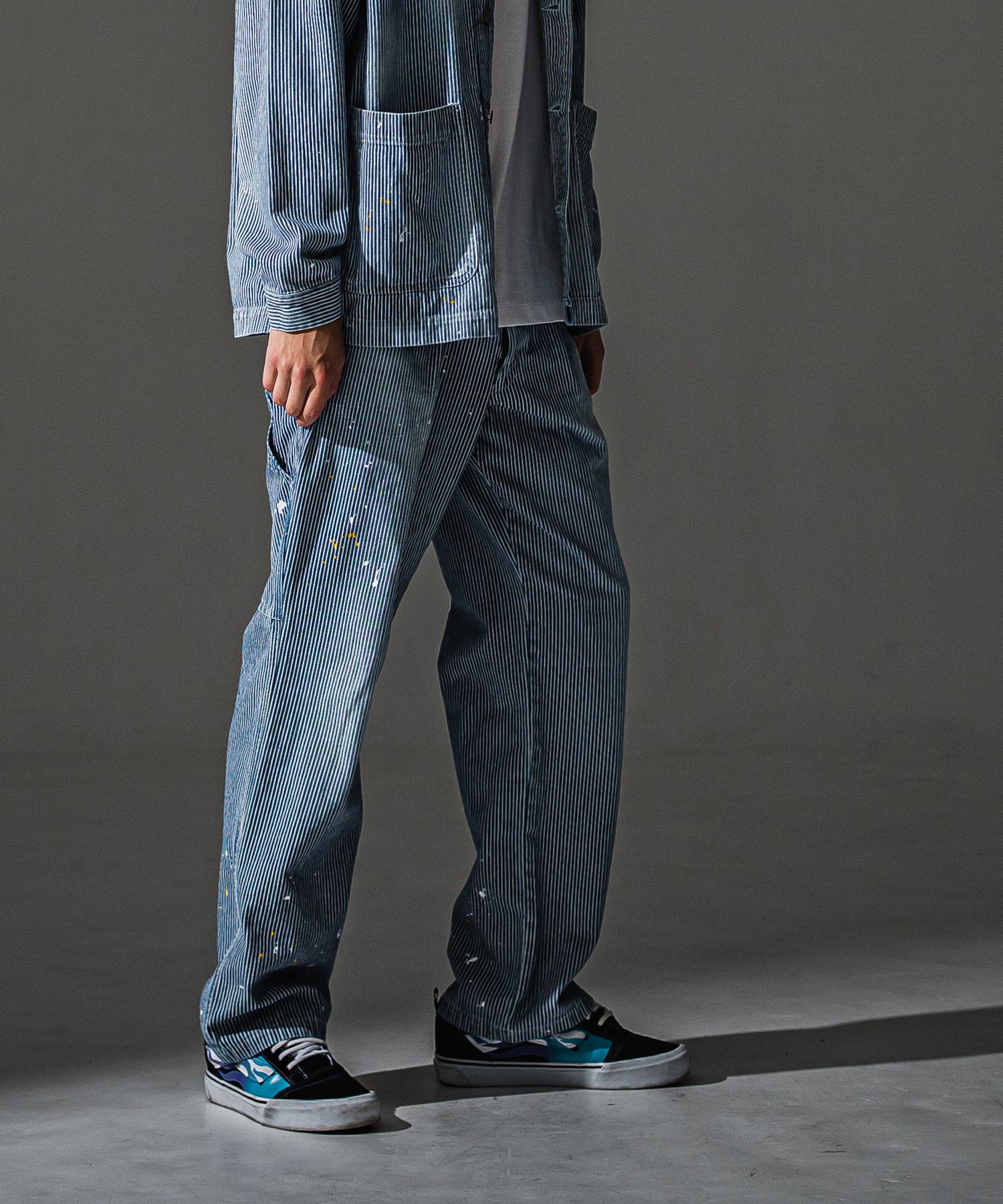 WK PT / RC41-ST-042 / ワンタックワークデニムパンツ / ヒッコリー (8月中旬入荷予定)