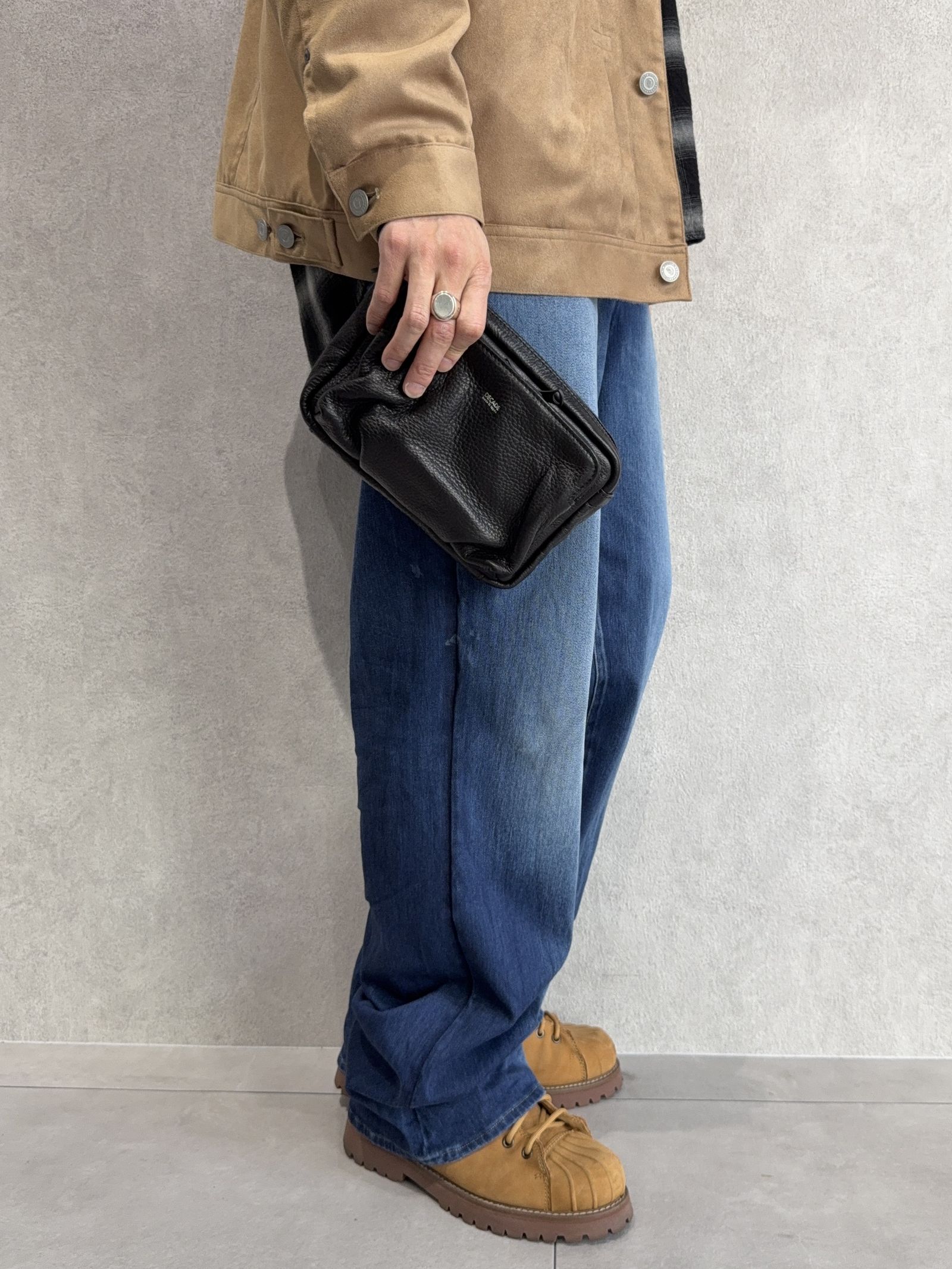 オイルドレザー ミニショルダーバッグ / DCD-01326B / ブラック×ブラック