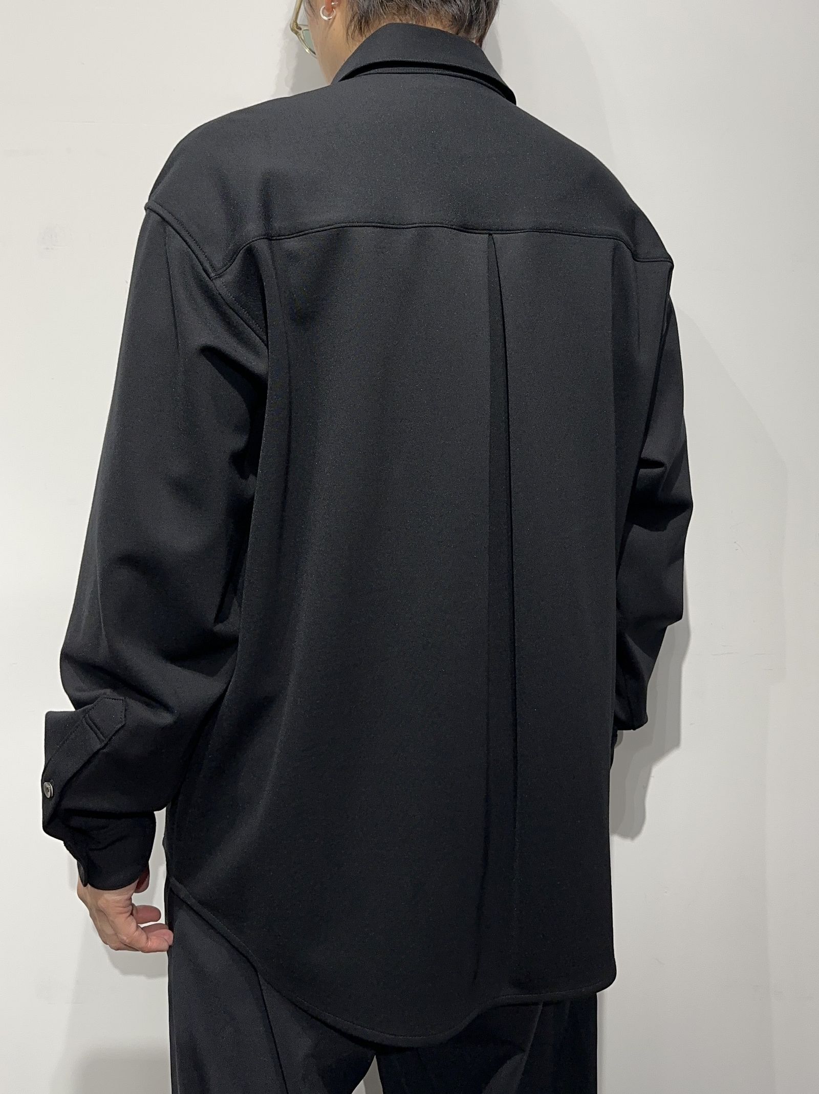 JERSEY JACK SHIRT / RC34-SH-001 / 裏起毛オーバーサイズシャツ / ブラック
