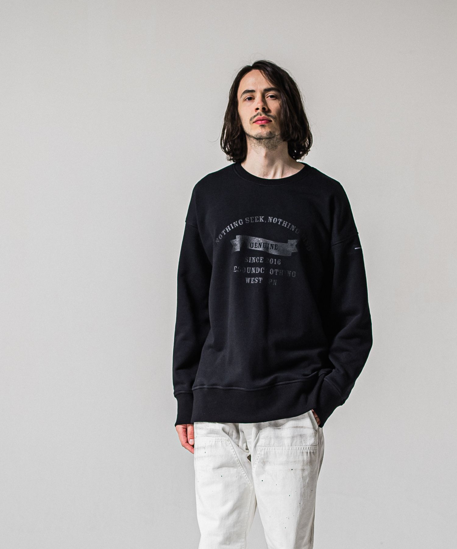 HF URAKE COLLEGE DROP TRAINER / RC39-C-002 / 高機能スウェットトレーナー / ブラック (1月中旬入荷予定)