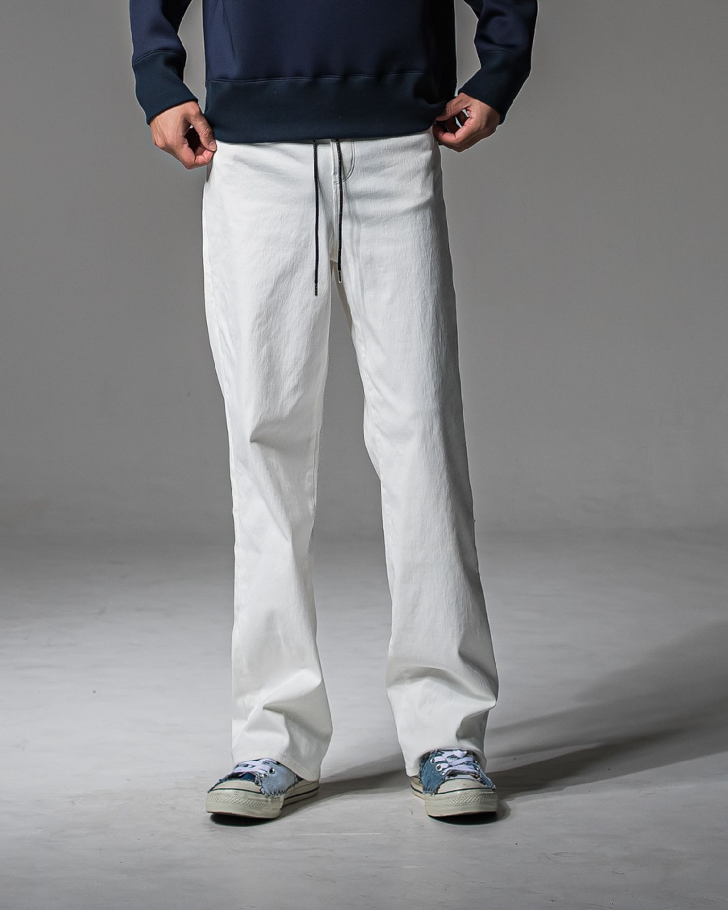 KING DENIM JERSEY / BASIC-ST-005 / デニムジャージ バギーワイドパンツ / ホワイト