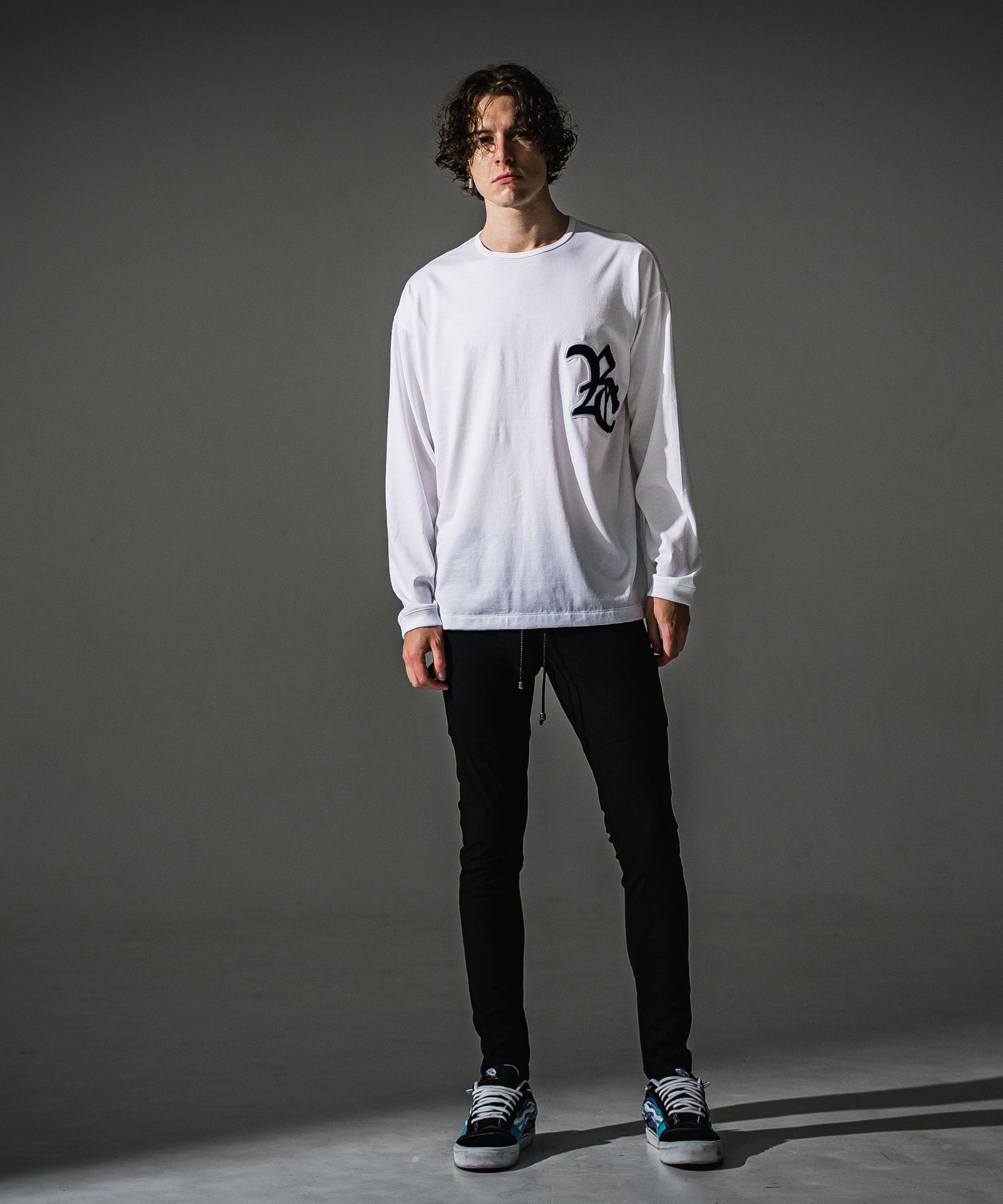 JOHNSON LINE NYLON PT / BASIC-ST-009 / ジョンソンラインナイロンパンツ / ブラック×レザーブラック (7月下旬入荷予定)